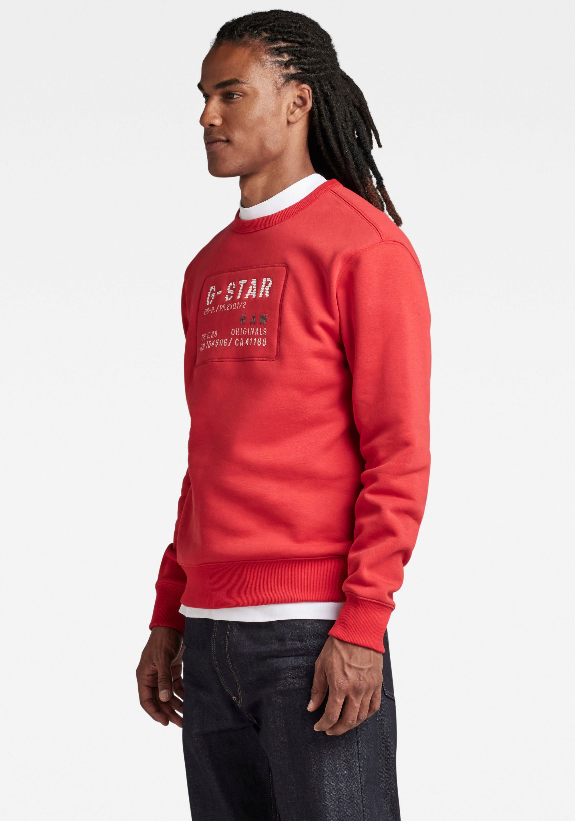 G-Star Red Originals Sweatshirt RAW Acid Sweatshirt