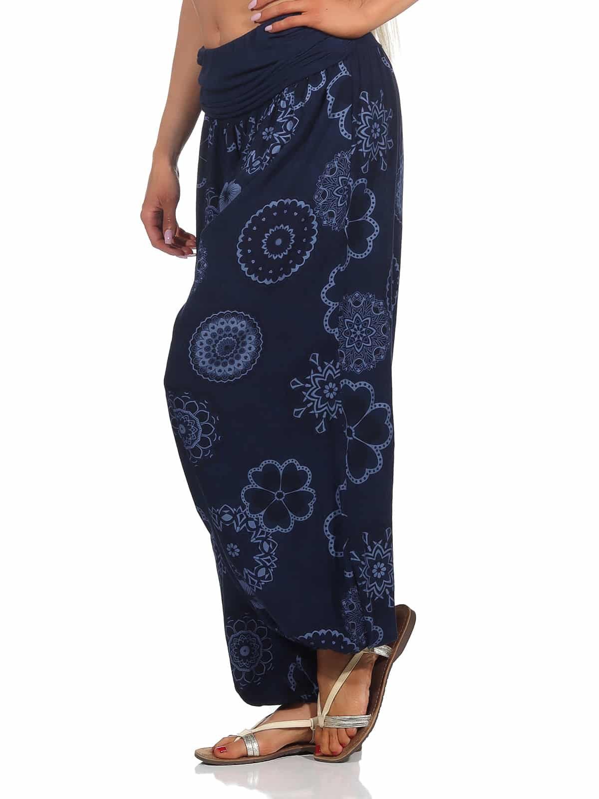 OriginalYou Haremshose Sommerhose Damen Boho Flatterhose leichte Yoga-Hose weites Bein luftige & leicht, hautfreundliches Material