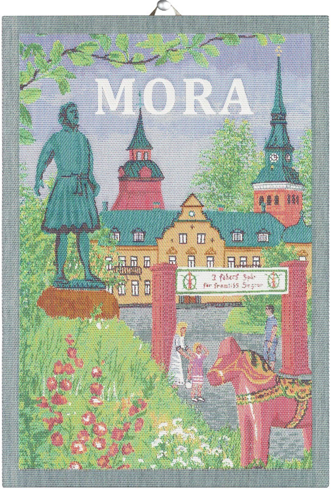Ekelund Geschirrtuch Küchenhandtuch Mora 35x50 cm, (1-tlg., 1 x Geschirrtuch), Pixel gewebt (6-farbig)