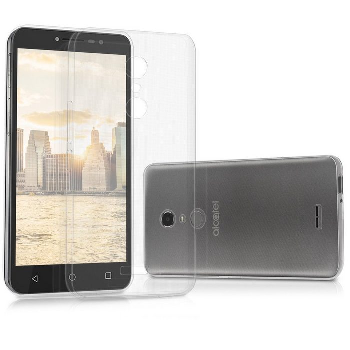 kwmobile Handyhülle Hülle für Alcatel A3 XL Silikon Handyhülle transparent - Handy Case gummiert