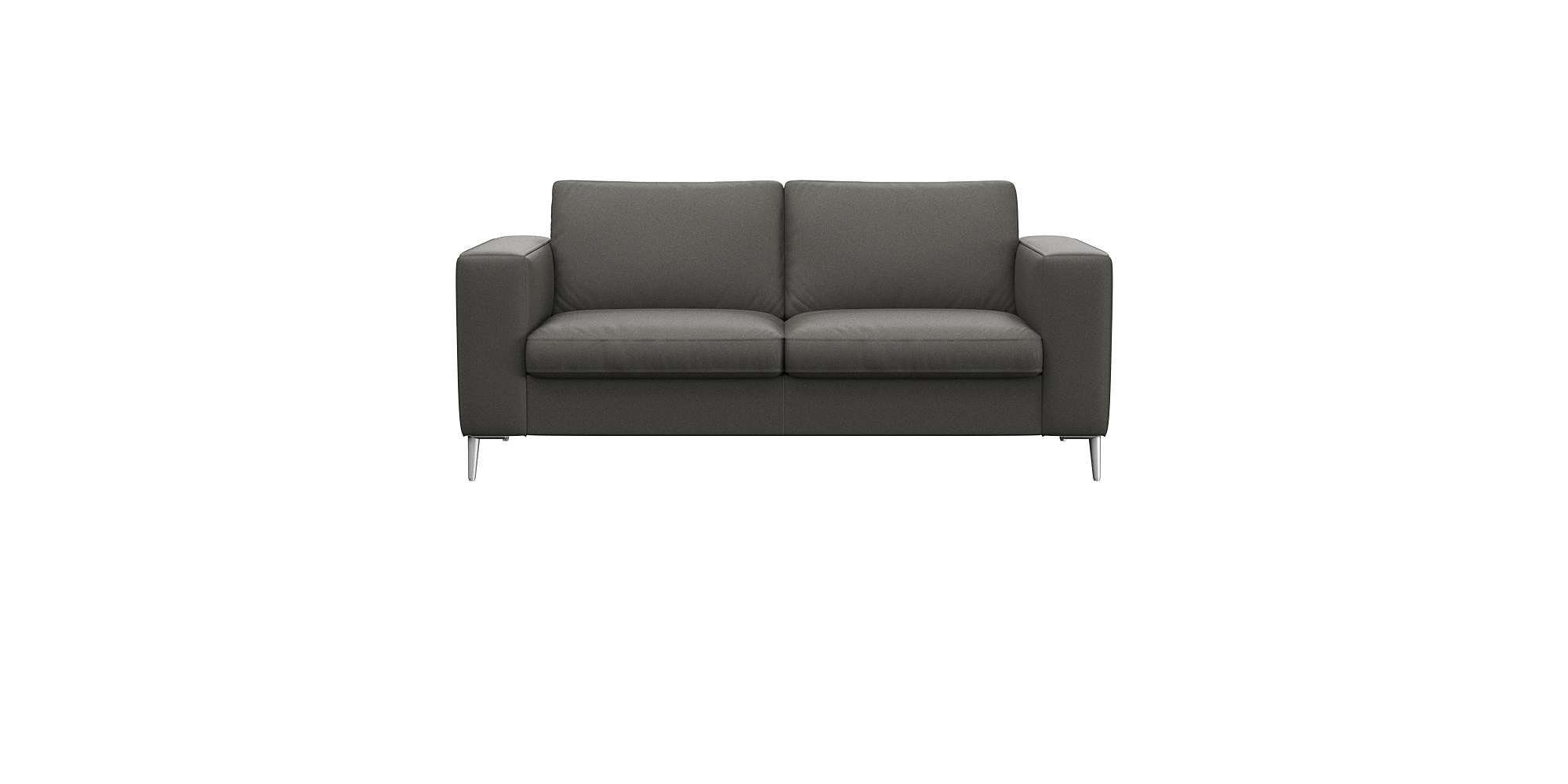 FLEXLUX 2-Sitzer Fiore, super Sitzkomfort durch Kaltschaum im Sitz, breite Armlehnen, Füße Alu