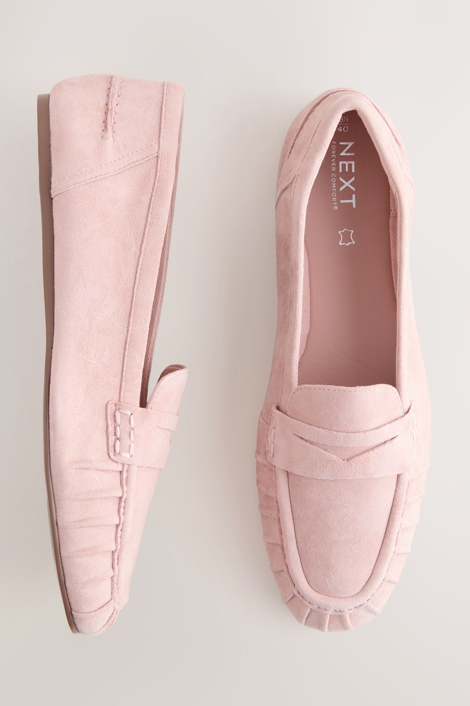 Next Forever Comfort gerafffte Loafer aus Veloursleder Loafer (1-tlg)