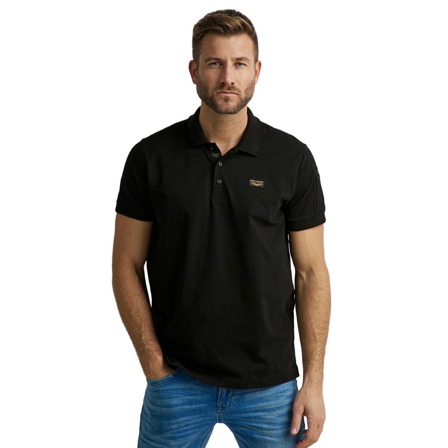 PME LEGEND Poloshirt SHORT SLEEVE POLO AMERICAN CLASSIC (1-tlg) mit Stretch