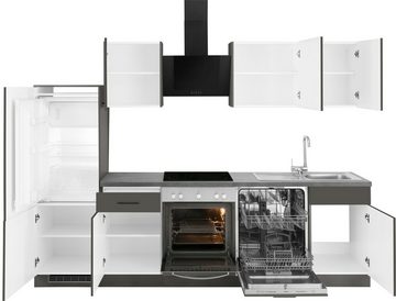 wiho Küchen Küchenzeile Esbo, ohne E-Geräte, Breite 280 cm
