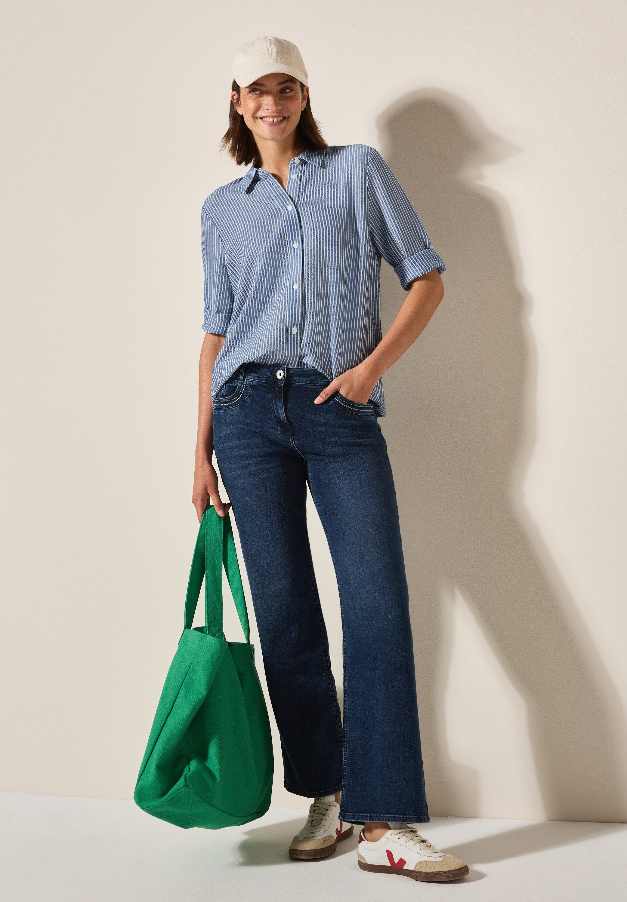 CECIL Hemdbluse mit 3/4 Ärmeln