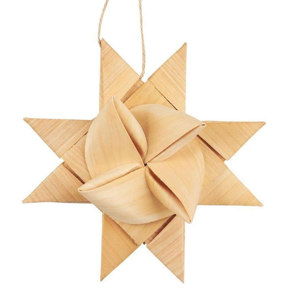 Ib Laursen Christbaumschmuck Ib Laursen Christbaumschmuck Stern aus Spanholz Hell (15cm)