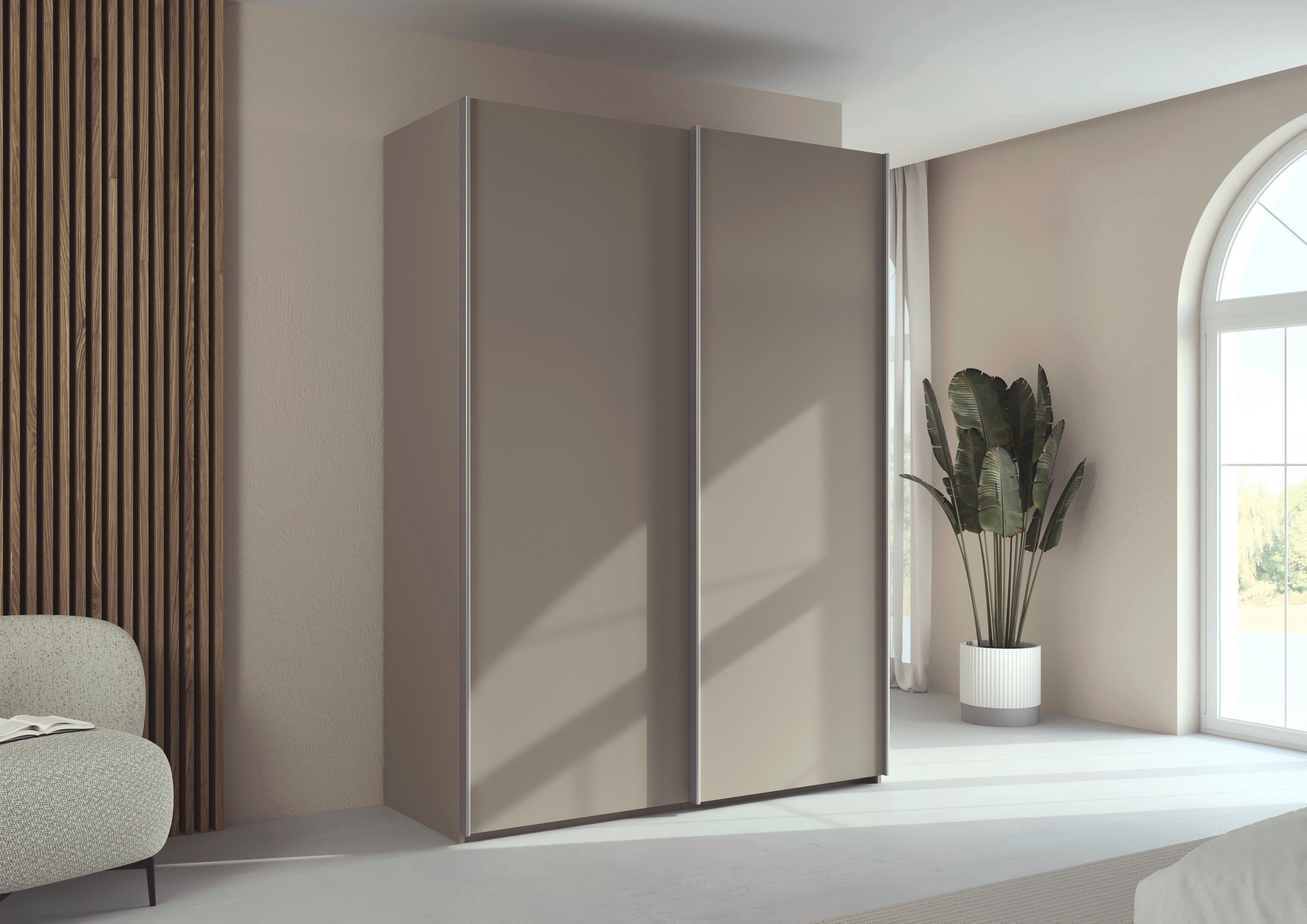 rauch Kleiderschrank Schwebetürenschrank Schrank Garderobe Ankleide Schlafzimmer TARO (in 3 verschiedenen Ausstattungen BASIC/CLASSIC/PREMIUM (SOFT-CLOSE) 4 Breiten, optional Passepartout mit/ohne Beleuchtung MADE IN GERMANY