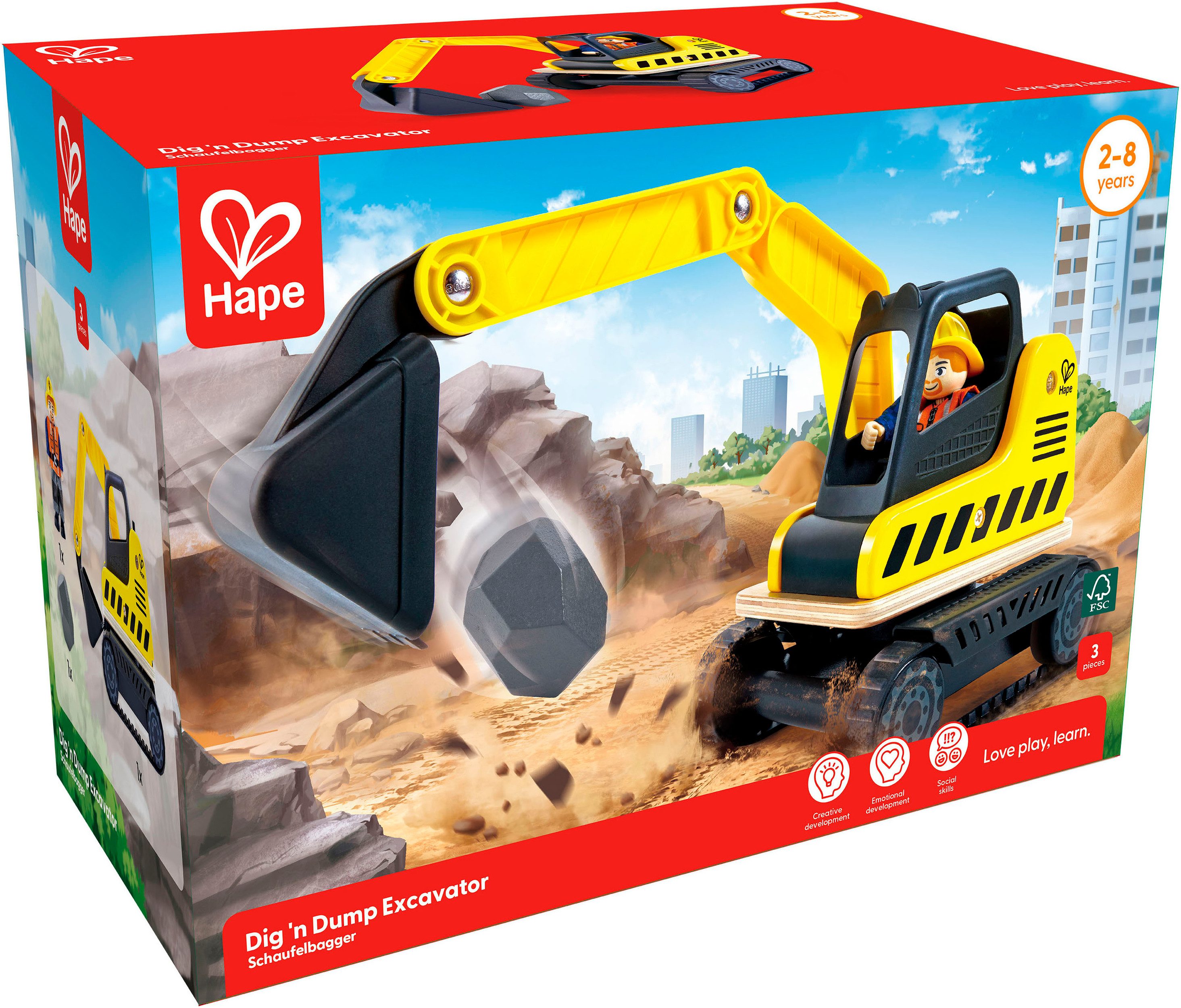 Hape Spielzeug-Bagger Bagger günstig online kaufen