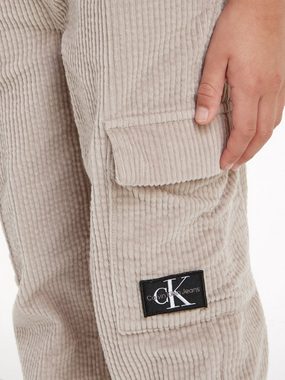 Calvin Klein Jeans Cargohose CORDUROY BADGE CARGO JOGGER