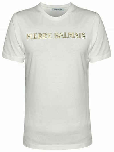 Balmain Print-Shirt PIERRE BALMAIN MENS ICONIC CULT OFF-WHITE LOGOSHIRT