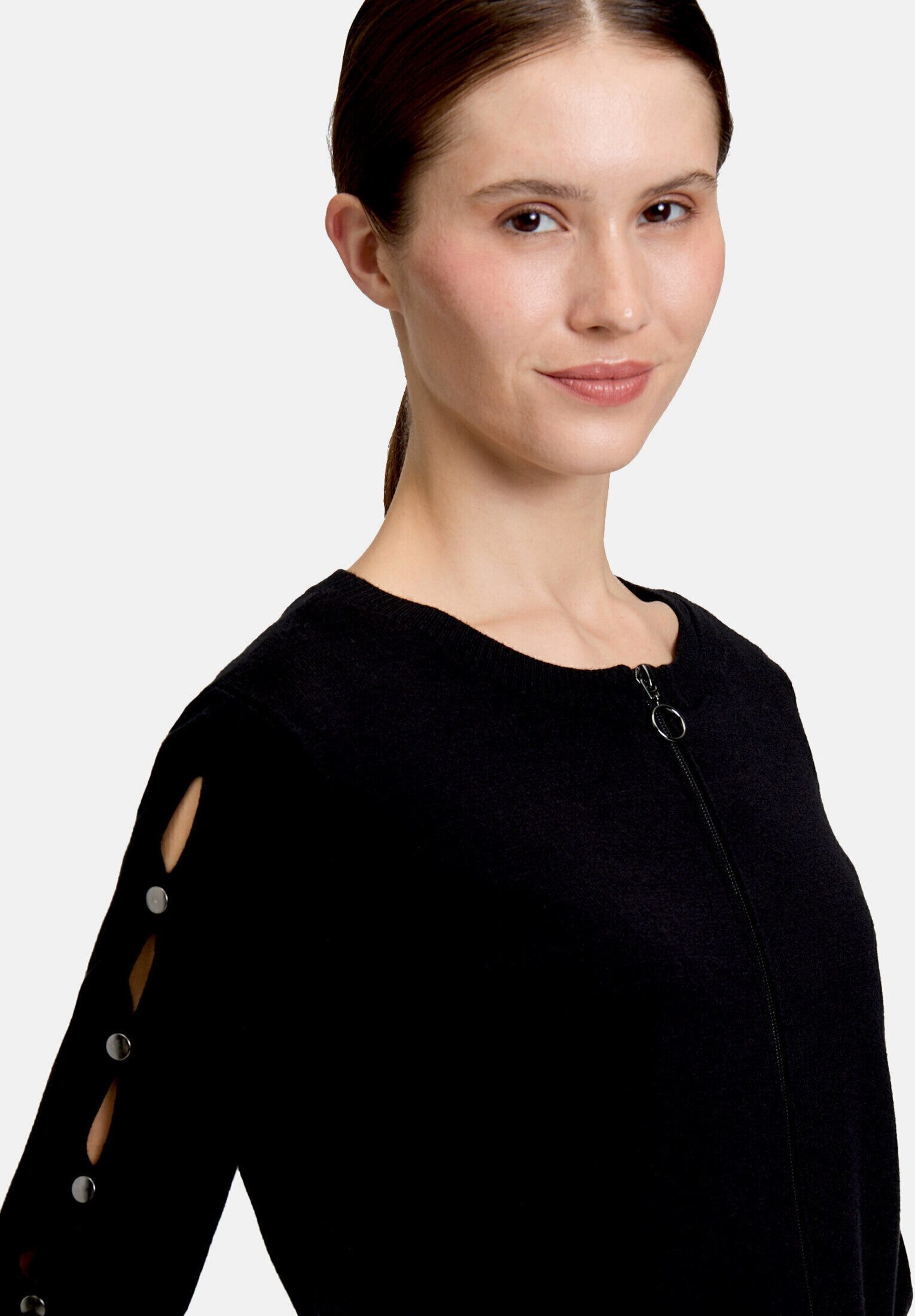 Betty Barclay Strickjacke Damen mit Reißverschluss (1-tlg)