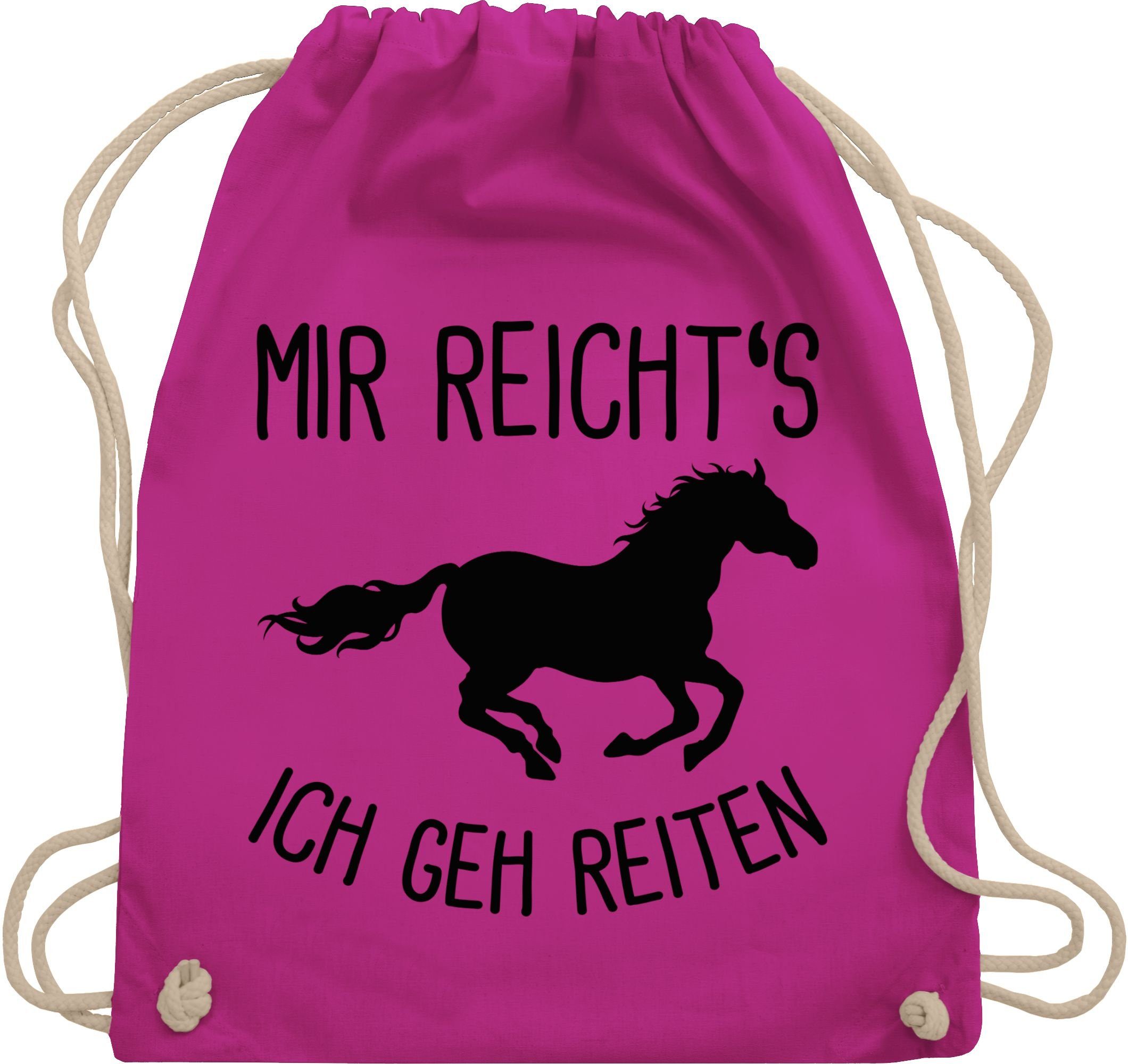 Shirtracer Turnbeutel Mir reichts ich geh Reiten mit Pferd I Geschenk Reiter I Pferdemädchen, Pferd & Pferde