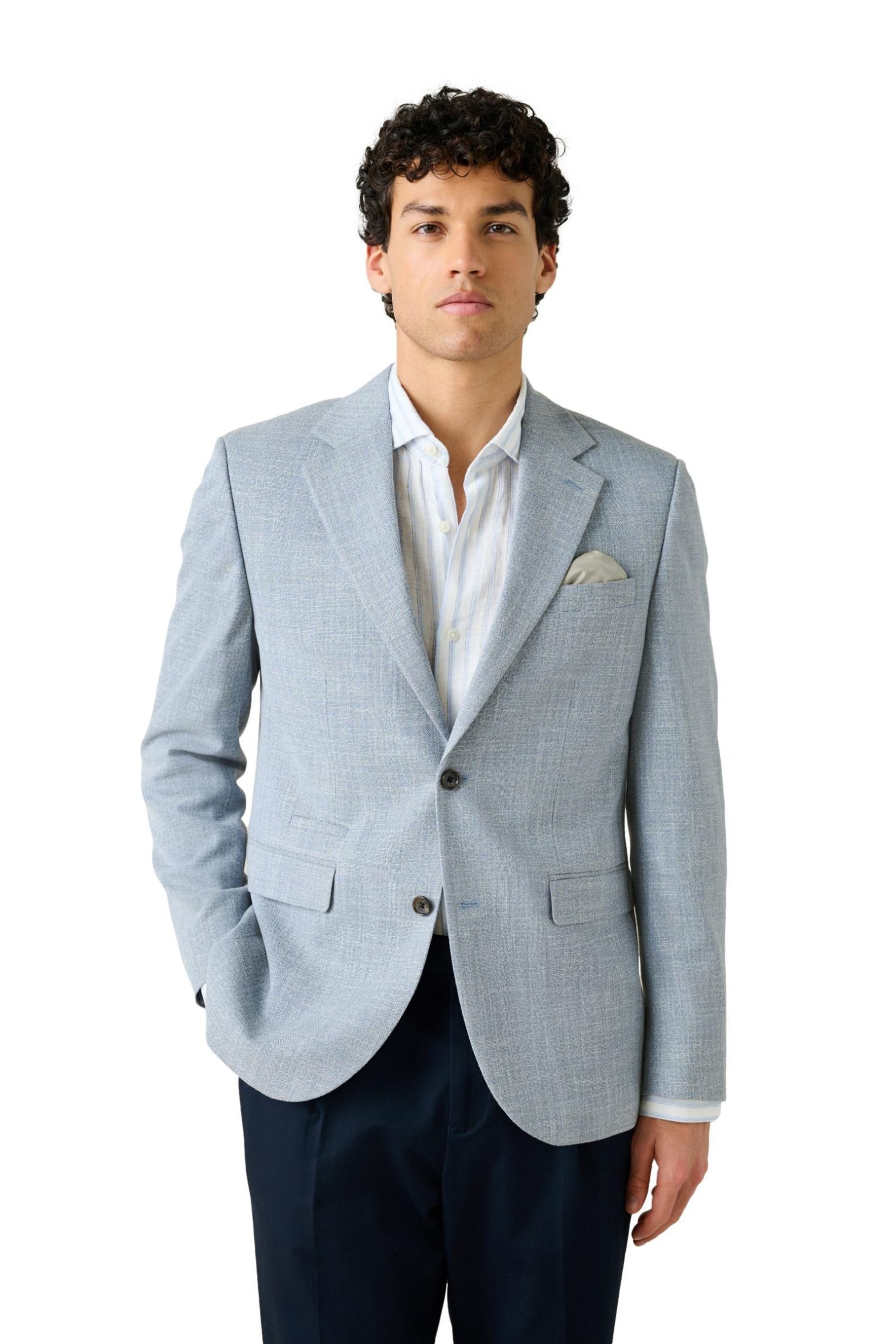 Jackenblazer Edles, strukturiertes Slim Fit Sakko