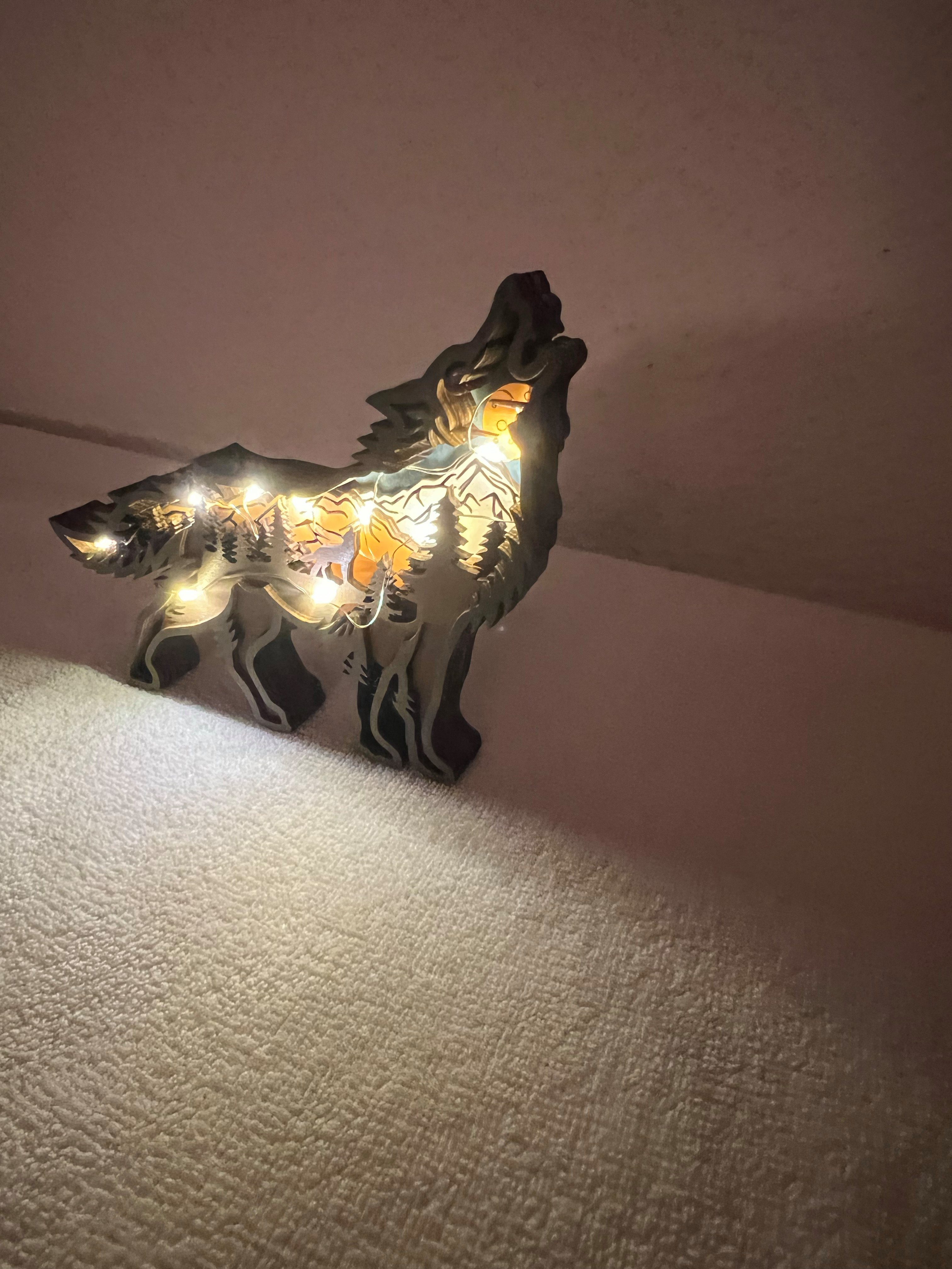 Stelby Tierfigur Dekoration Holzmodell Wolf mit günstig online kaufen