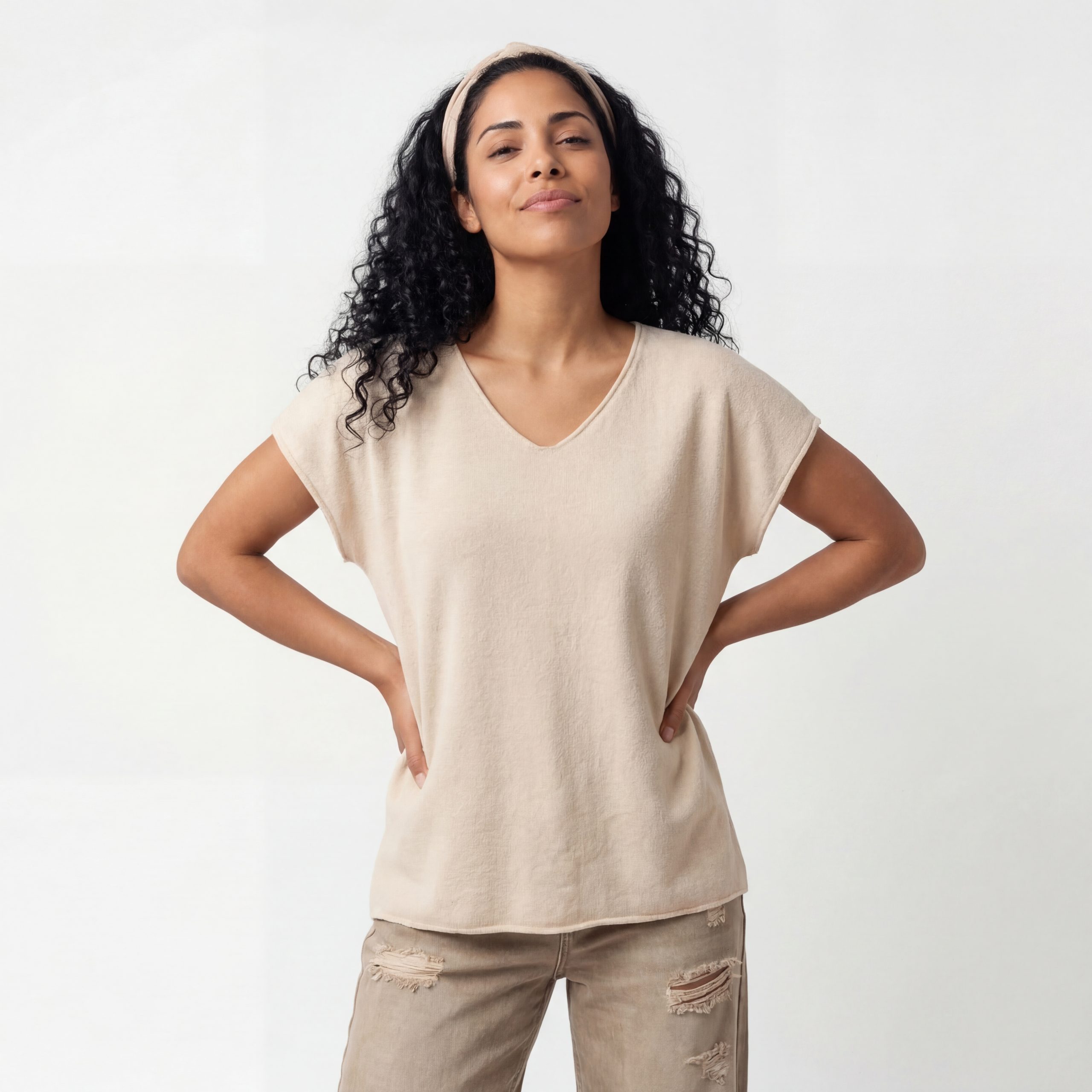 OriginalYou T-Shirt T-Shirt Damen Kurzarm Shirt weiches Feinstrick Oberteil günstig online kaufen
