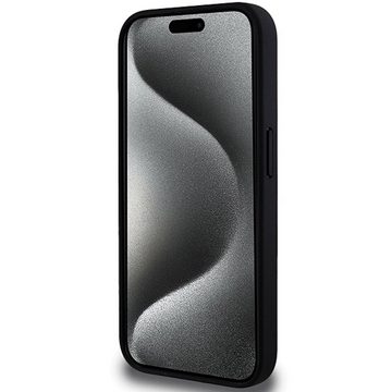 BMW Handyhülle BMW Apple iPhone 15 Pro Max Carbon Perforated Hardcase Tricolor M Line