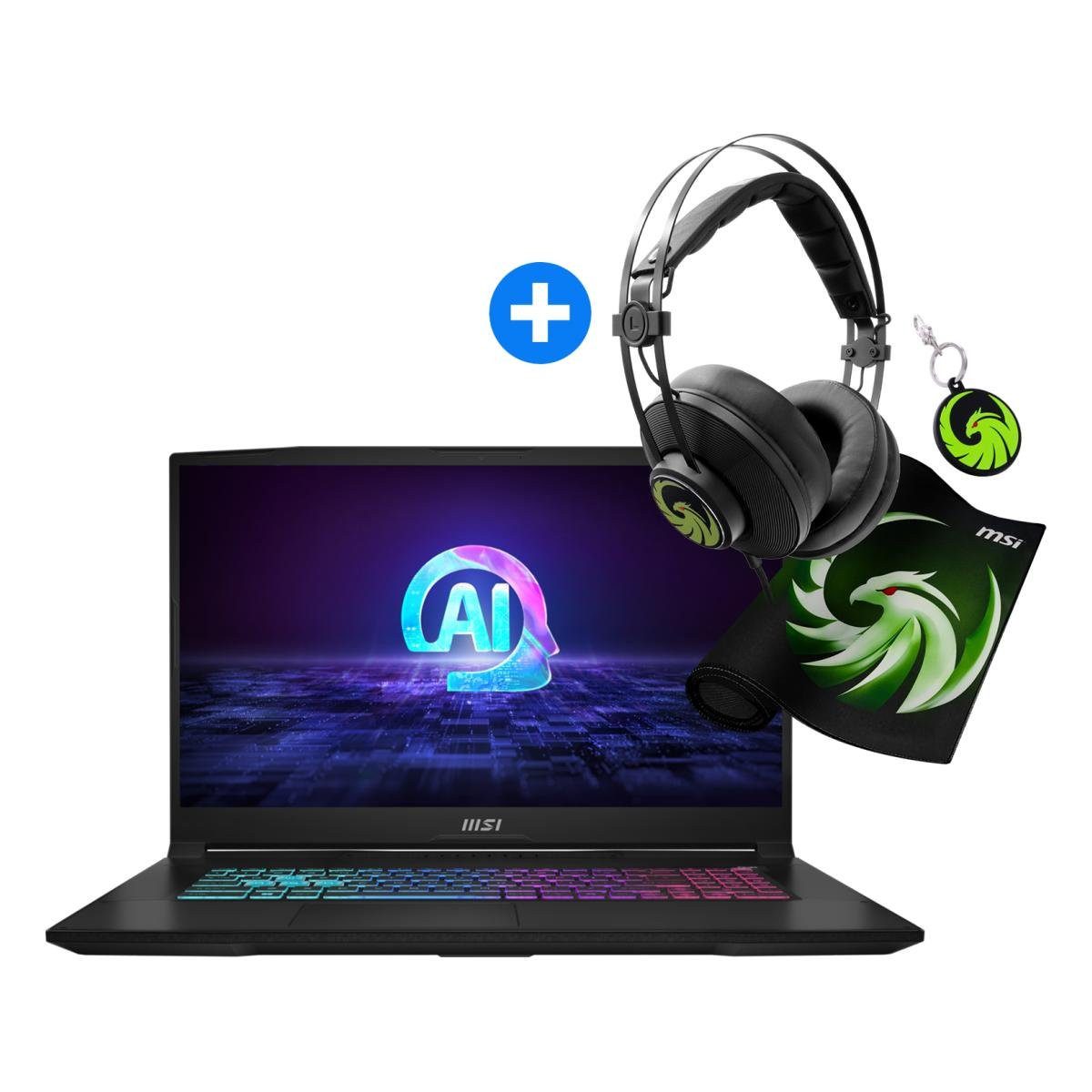 MSI Katana A17 AI B8VG-865 Gaming-Notebook (43.94 cm/17.3 Zoll, AMD Ryzen 9 8945HS, RTX 4070, 1000 GB SSD)