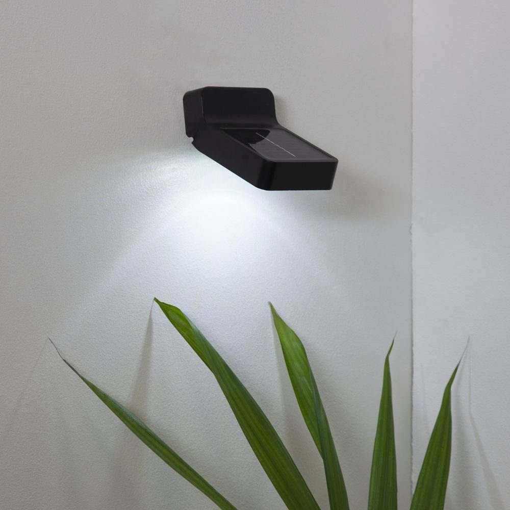 click-licht LED Solarleuchte LED Solar Wandleuchte Wally in Schwarz, keine Angabe, Leuchtmittel enthalten: Ja, fest verbaut, LED, LED-Platine, warmweiss, Solarleuchten