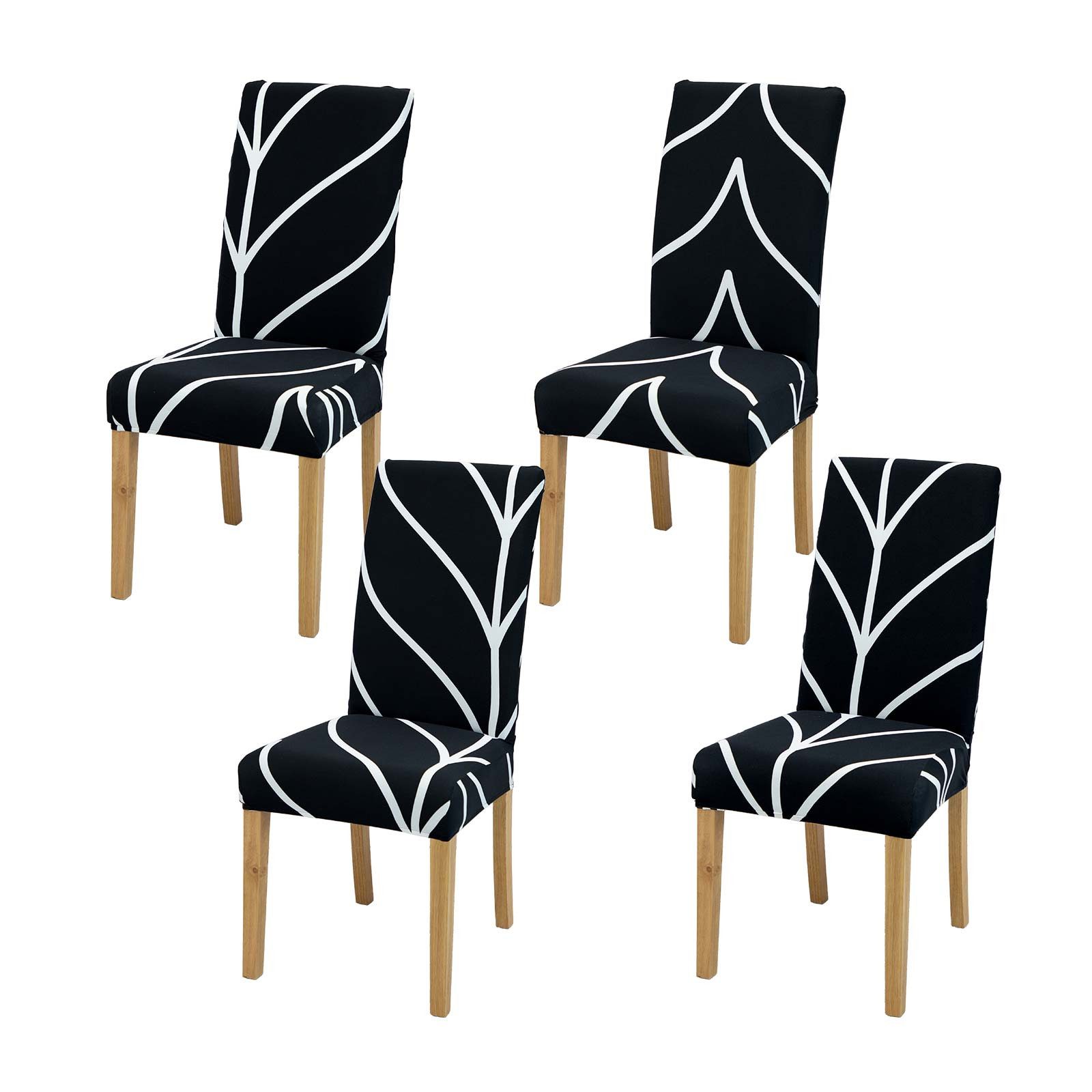 Vivi Idee Stuhlbezug Stuhlhussen 4/6er Set Spannbezug für Esszimmerstühle Schwingstuhl, Elastische Waschbar Hochzeit Büro Partys Deko