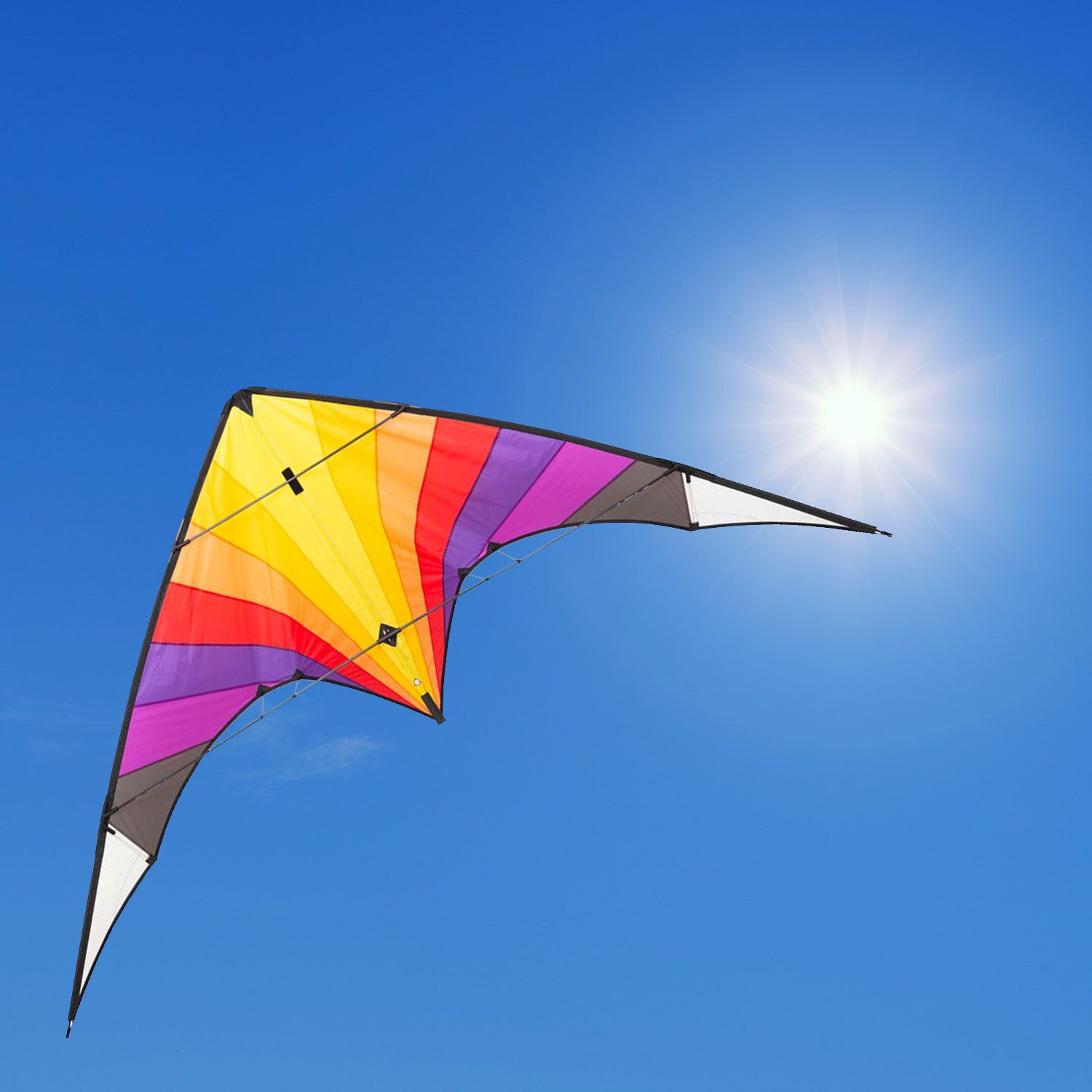 HQ Flug-Drache HQ Lenkdrachen Diva 195 cm Leichtwinddrachen, imposante Erscheinung am Himmel