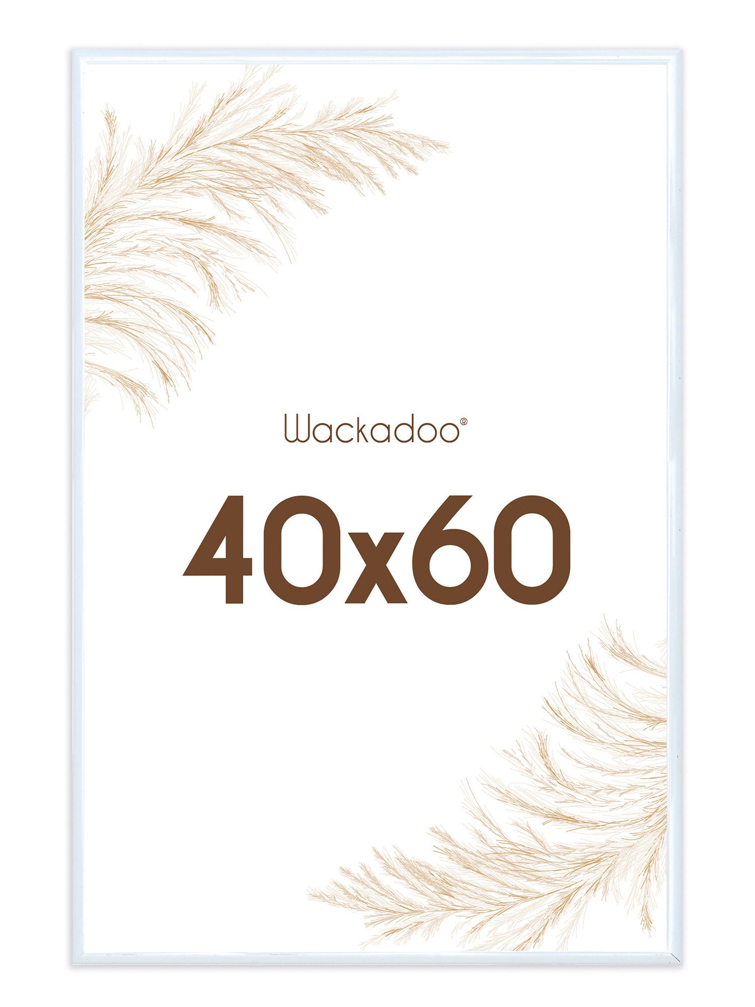 Wackadoo Living Einzelrahmen Bilderrahmen mit Glasscheibe für Einzelbilder diverse Formate & Farben, für 1 Bilder, in Weiß, Schwarz, Silber oder Gold, moderner Kunststoffrahmen, Fotowand, Puzzlerahmen, Dekoration, Poster, Collage für Fotos & Bilder