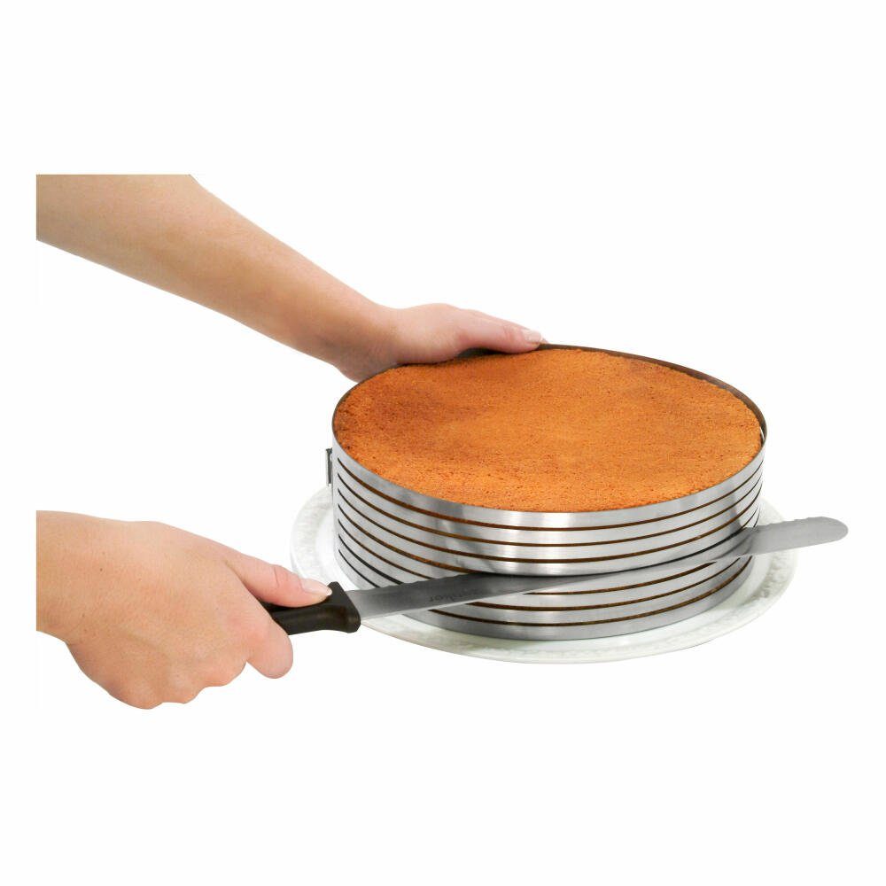 Zenker Tortenring Patisserie Tortenboden-Schneidhilfe für 26/28 cm, Edelstahl