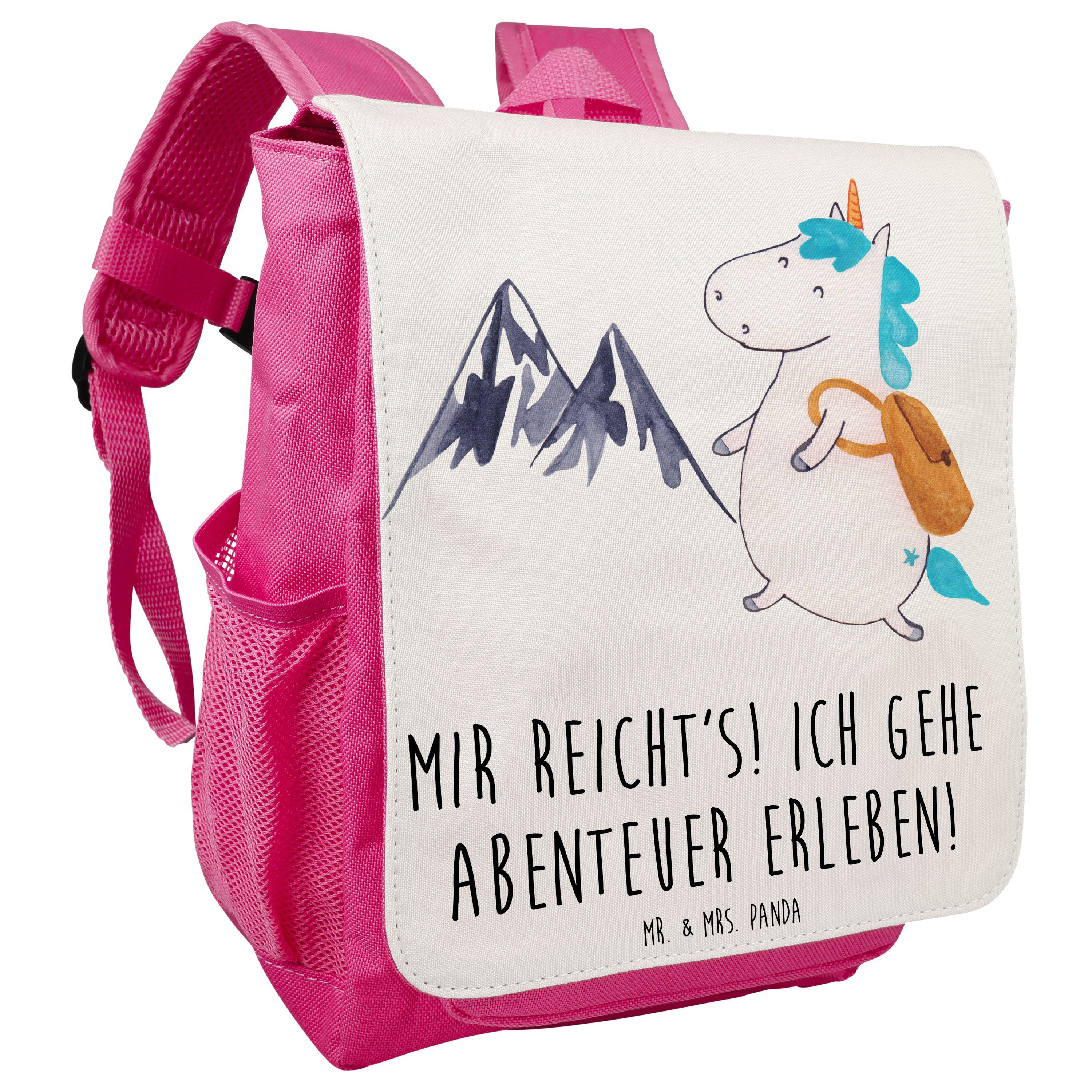 Mrs. - Geschenk, Mädchen Einhorn Bergsteiger Kinderrucksac Pegasus, - Kinderrucksack Weiß & Panda Mr.