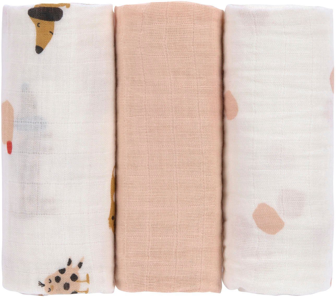 LÄSSIG Тканевые подгузники Little Mateys, Einschlag- und Mulltuchset M, Spicy Orange (Set, 3-St)