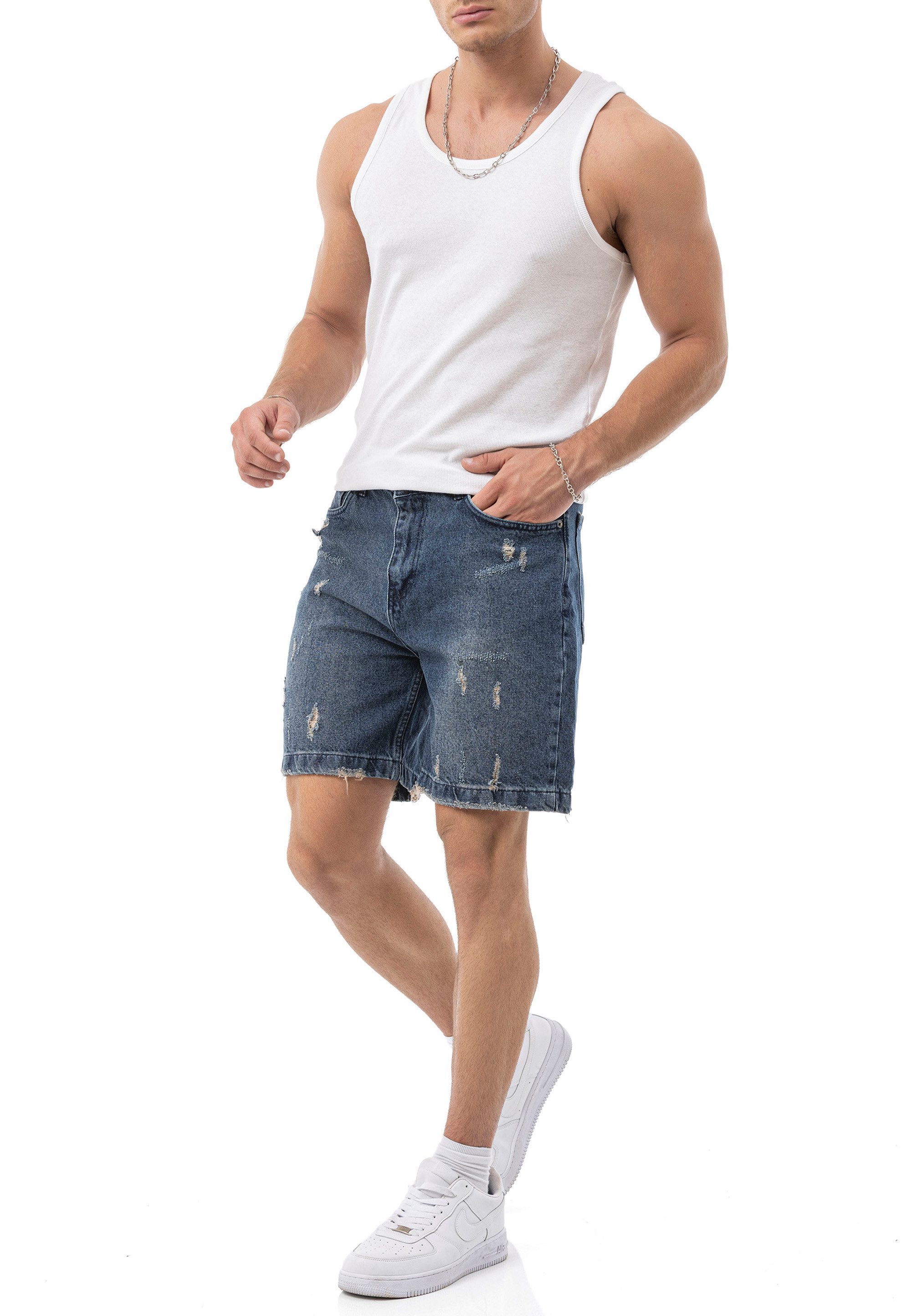 RedBridge Jeansshorts mit Destroy-Details – Kurze Hose, 5-Pocket, Regular Fit – Bild 4 von 5