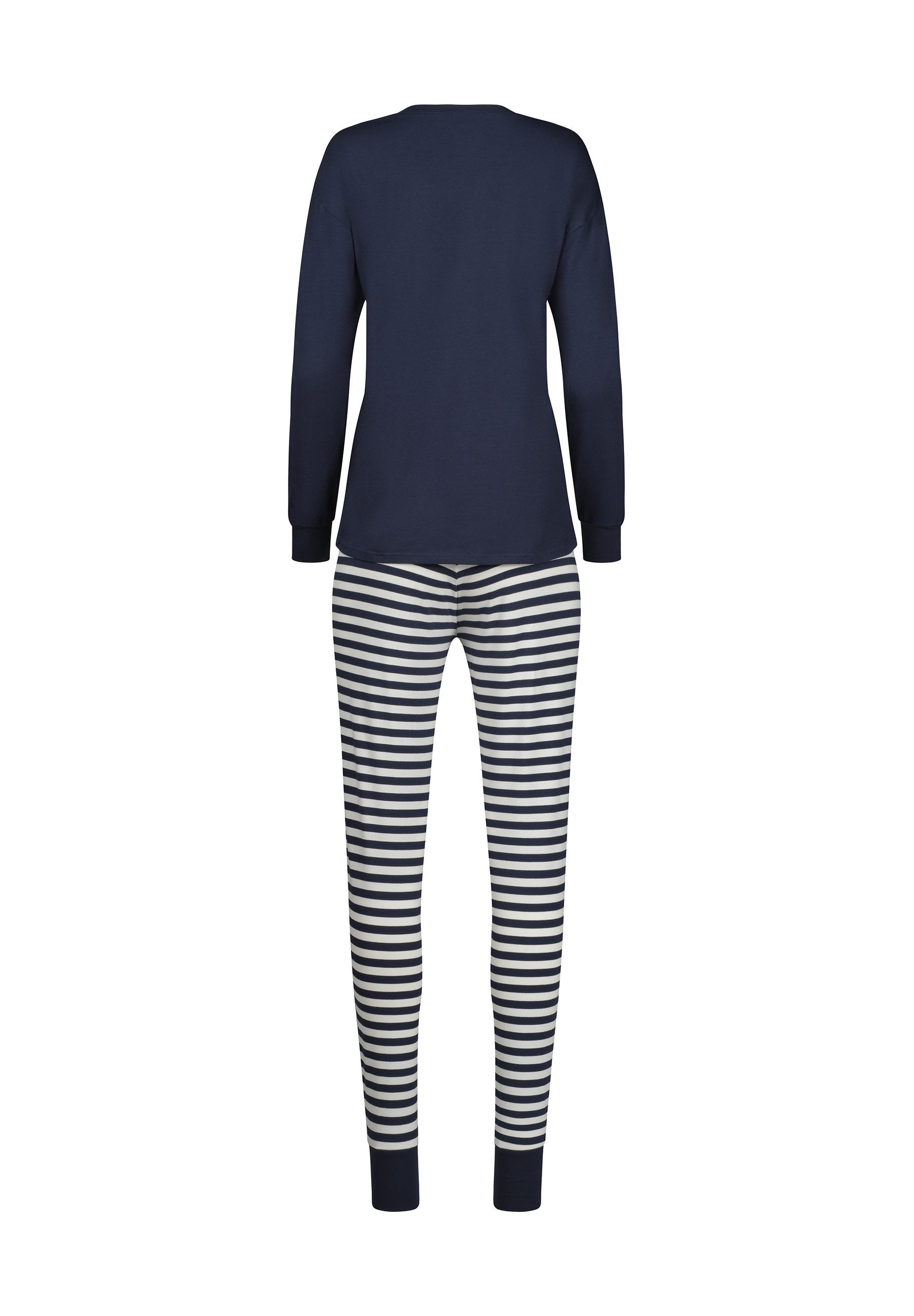 Skiny Pyjama Night In Mix & Match (2 tlg) mit Rundhalsausschnitt, langärmelig, breiter Bund