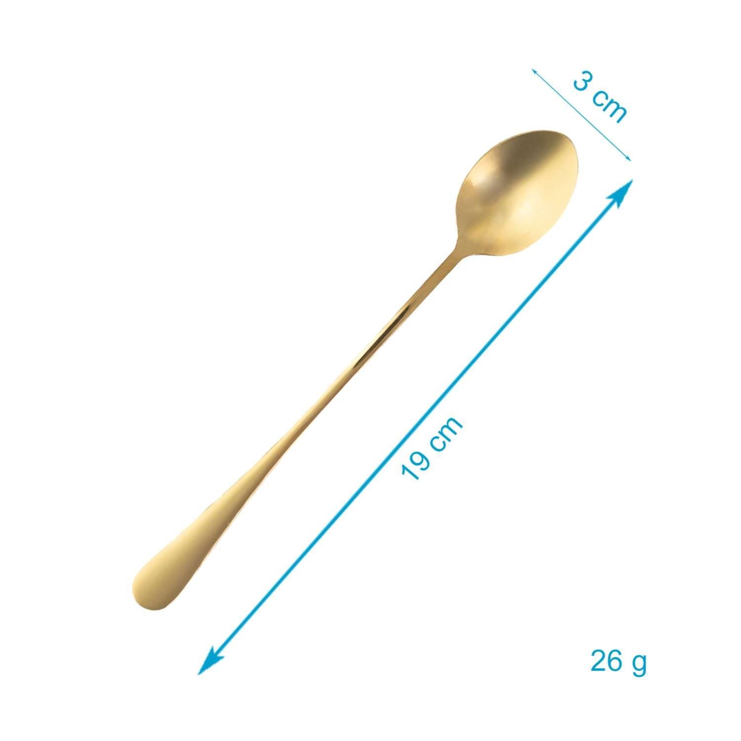 Intirilife Dessertlöffel (6 Stück), 6er Set Löffel Dessertlöffel Kaffee Latte Macchiato Longdrinks