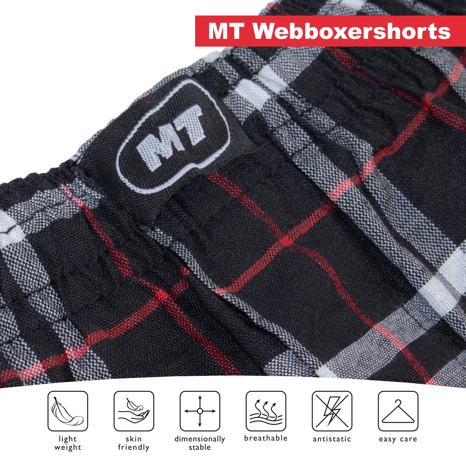MT Boxershorts Herren Web Boxershorts (6er Pack) aus Baumwolle Webboxer Sho günstig online kaufen