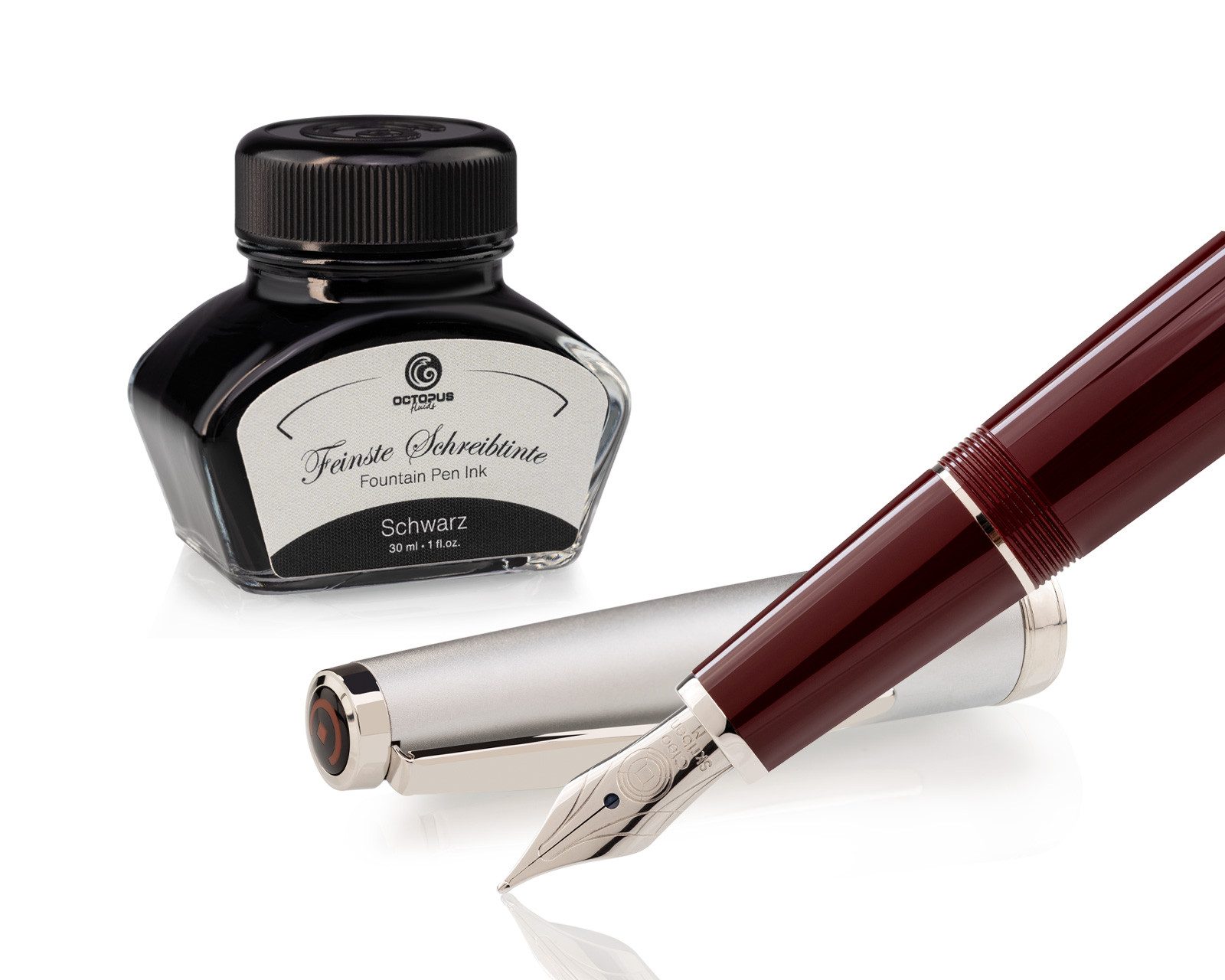 Cleo Skribent Füllhalter Cleo Skribent Classic Metall Patronen, M-Feder 30ml Tinte