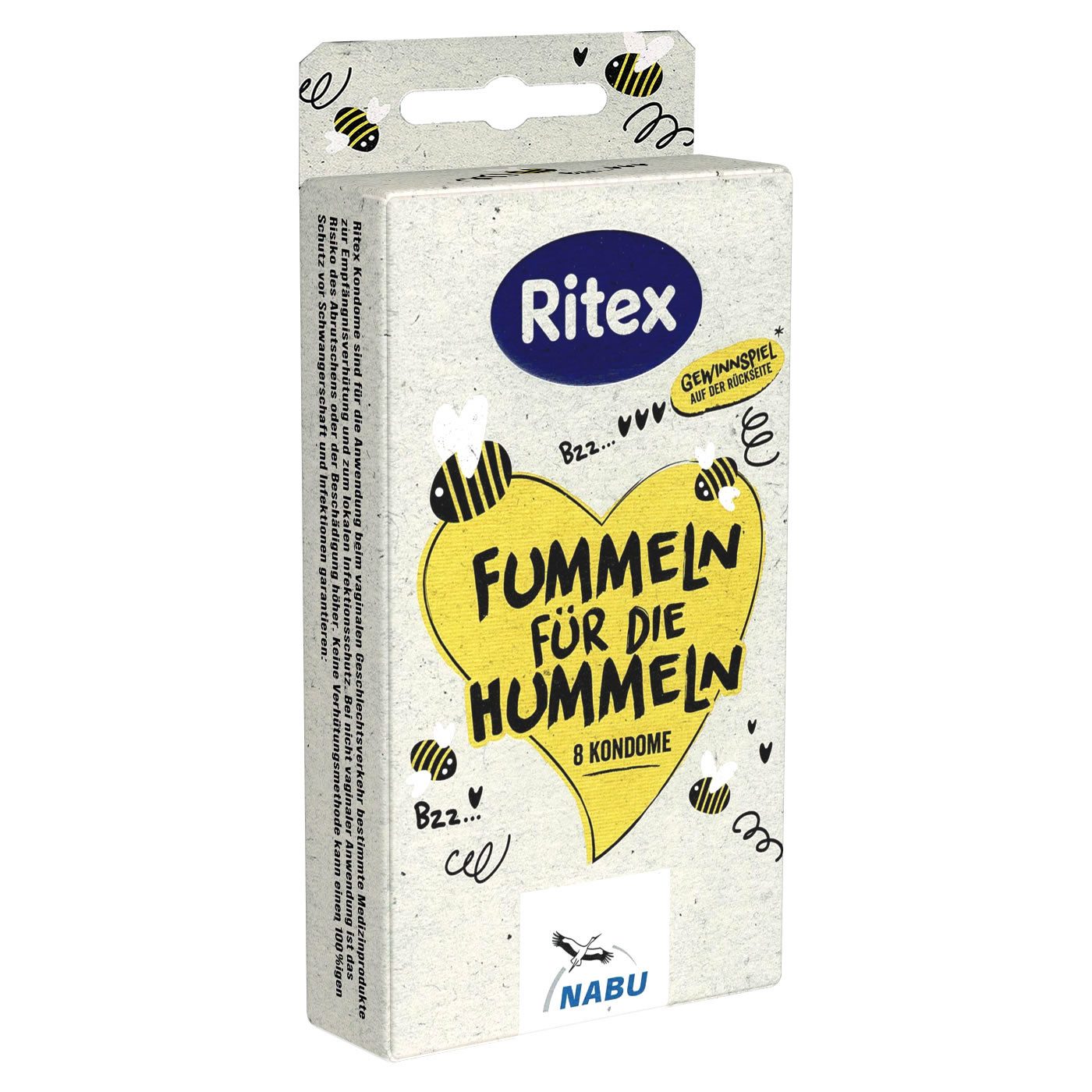 Ritex Kondome Fummeln für die Hummeln Packung mit, 8 St., NABU-Sonderedition: 8 insektenfreundliche Kondome