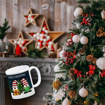 speecheese Tasse Merry Christmas Kaffeebecher mit Wichtel Motiv Weihnachten Advent
