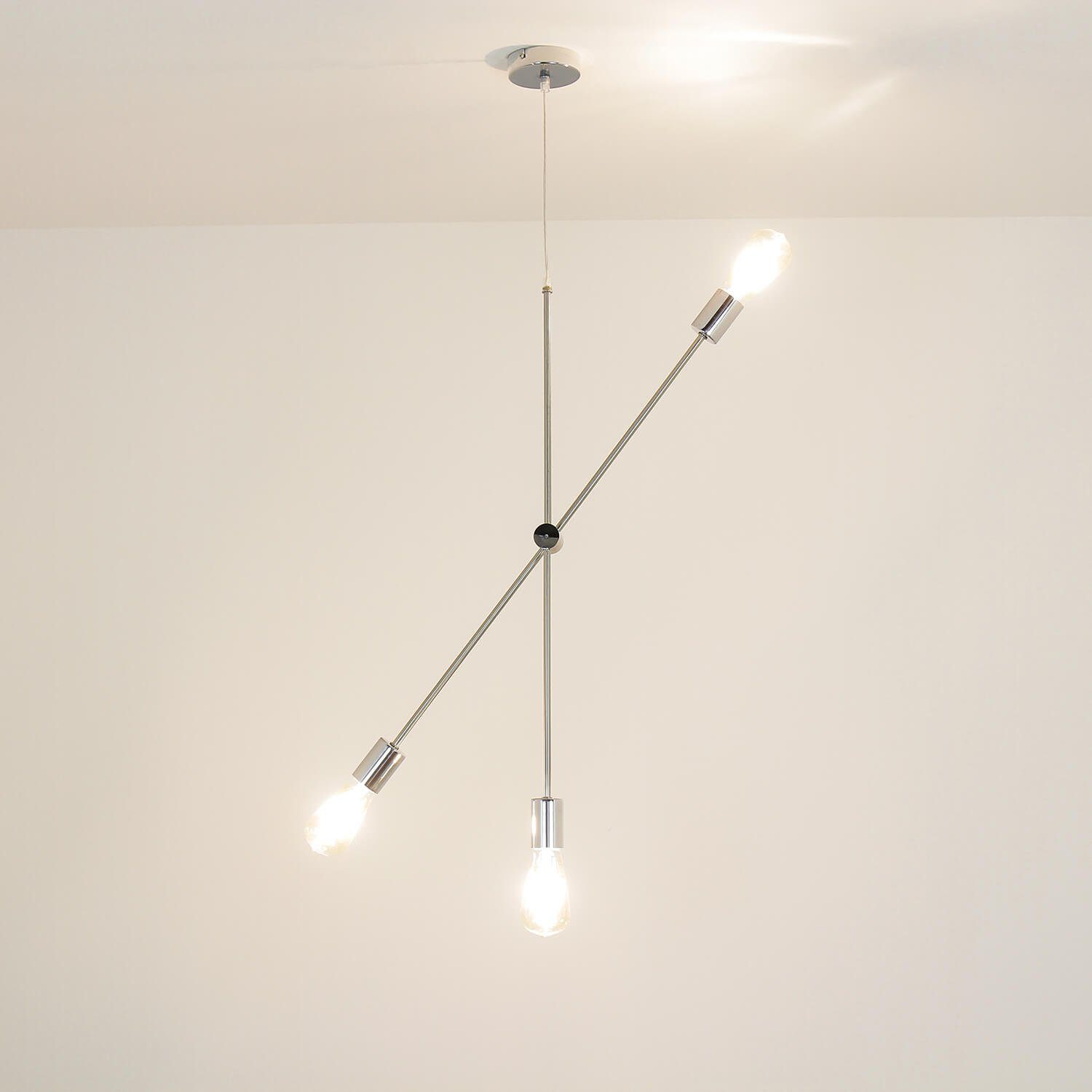 Licht-Erlebnisse Retro E27 Design Leuchtmittel, Esszimmer verstellbar Metall COREY, Deckenlampe Wohnzimmer Deckenleuchte ohne