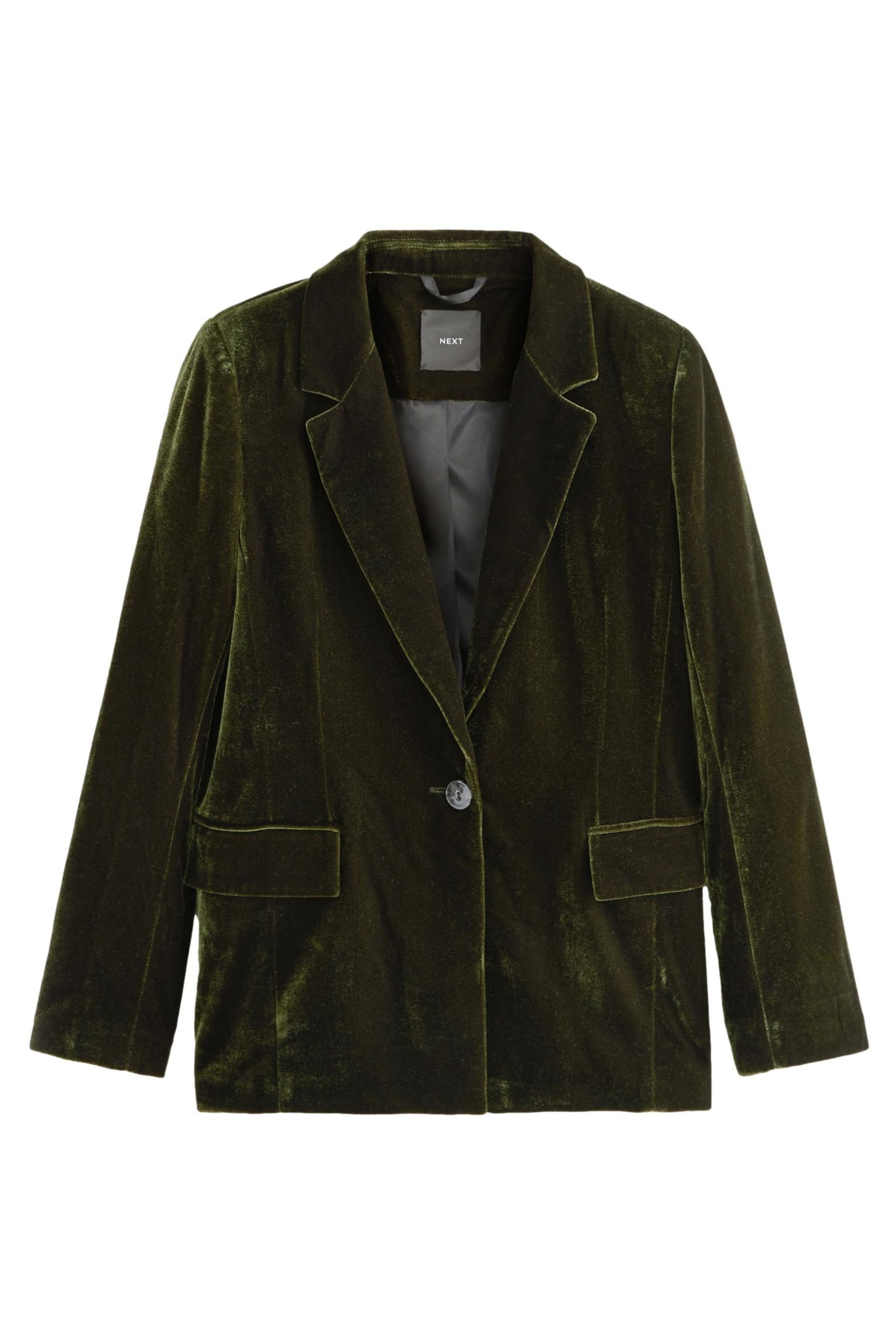 Jackenblazer Einreihiger Tailored Fit Samtblazer, Kurzgröße