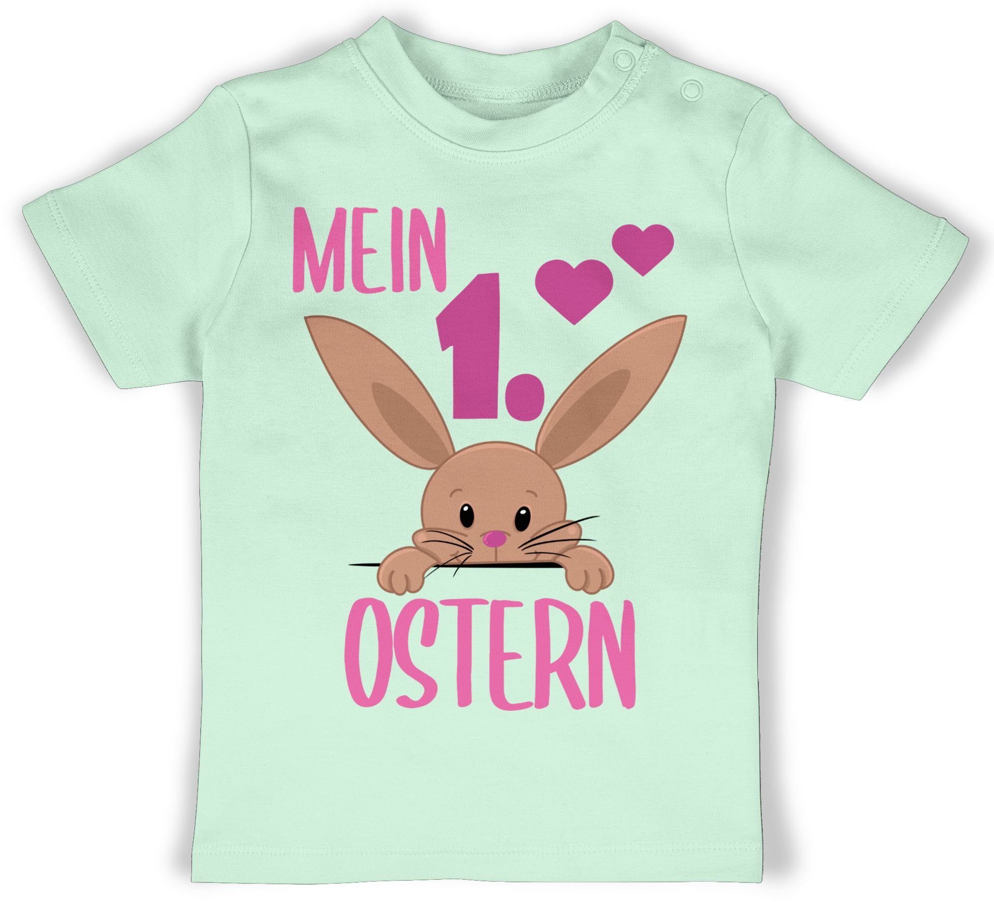 Shirtracer T-Shirt Mein 1. Ostern süßer Hase Ostergeschenke 2 Mintgrün