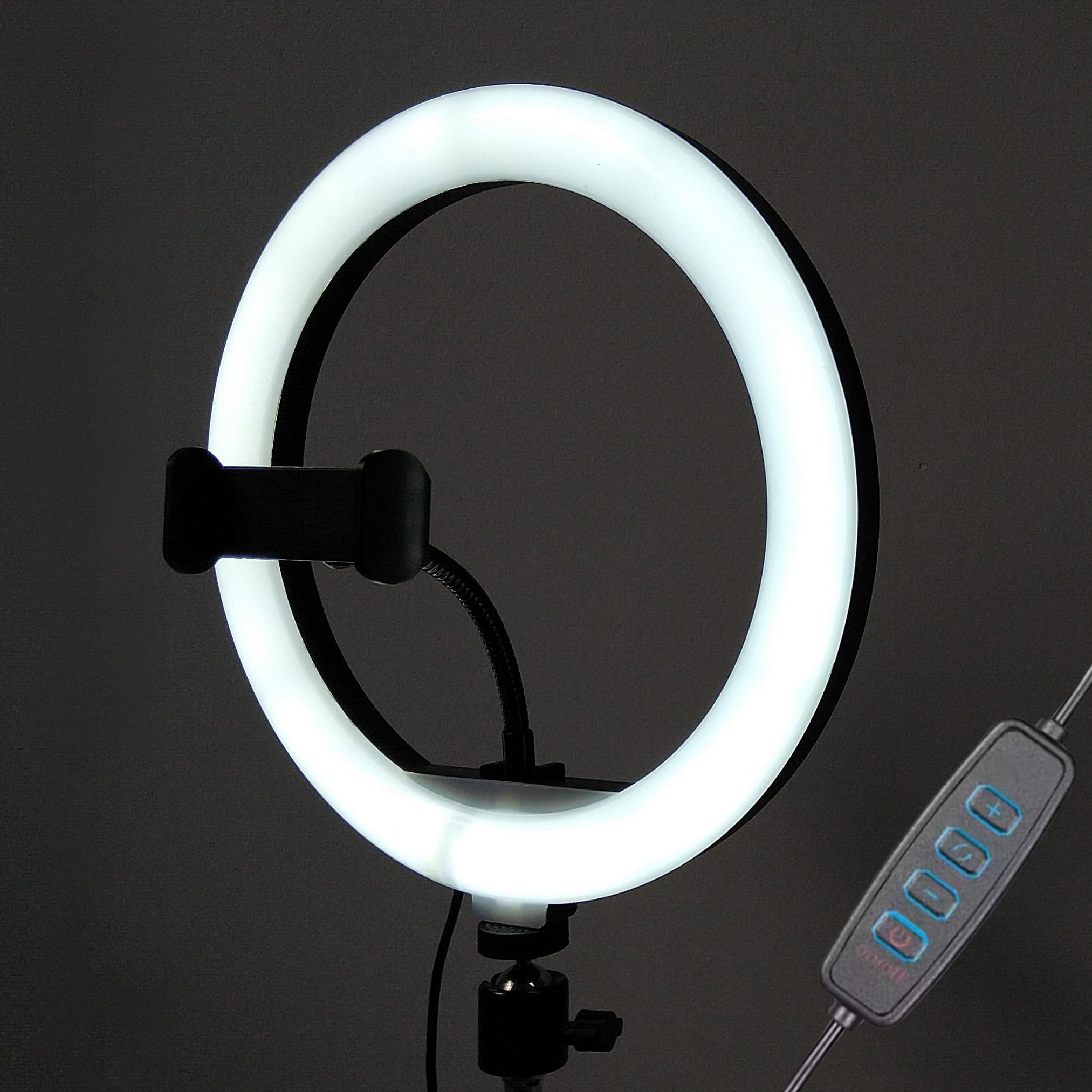 TronicXL Ringlicht Großes Ringlight 10 Zoll ohne Stativ Handy Licht Beauty Lampe Foto, mit Kugelkopf für Smartphones iPhones Videos Streaming Schminken