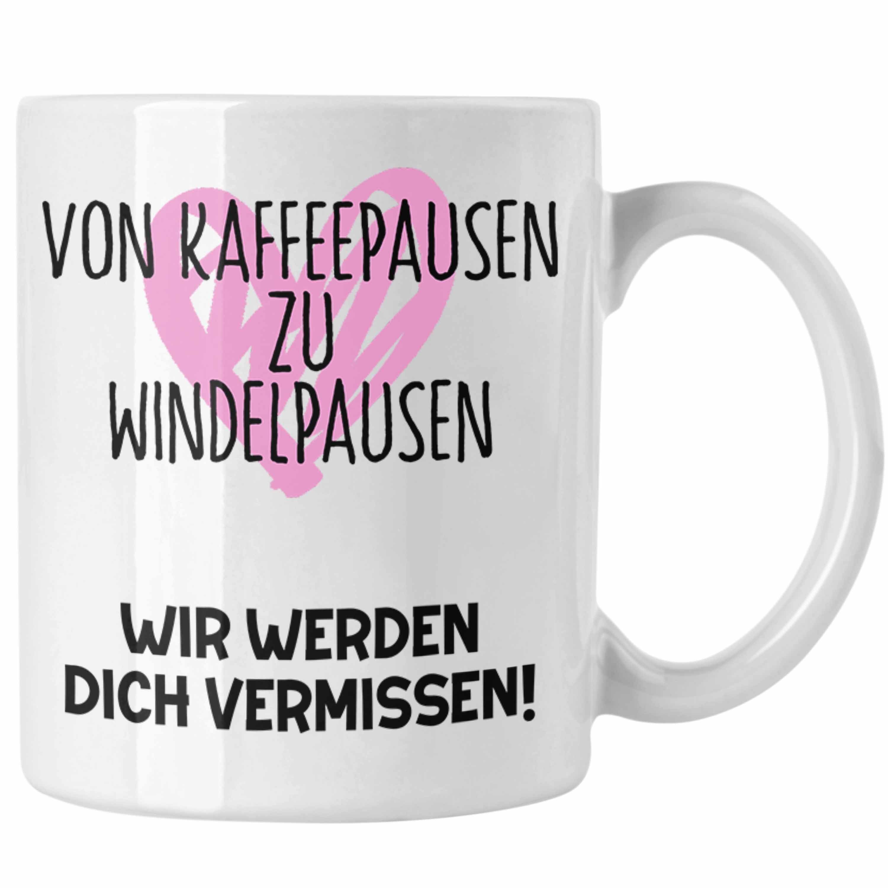 Mutterschutz Kollegin Abschieds Trendation Tasse Tasse Geschenk Mama Abschied Weiss Werdende