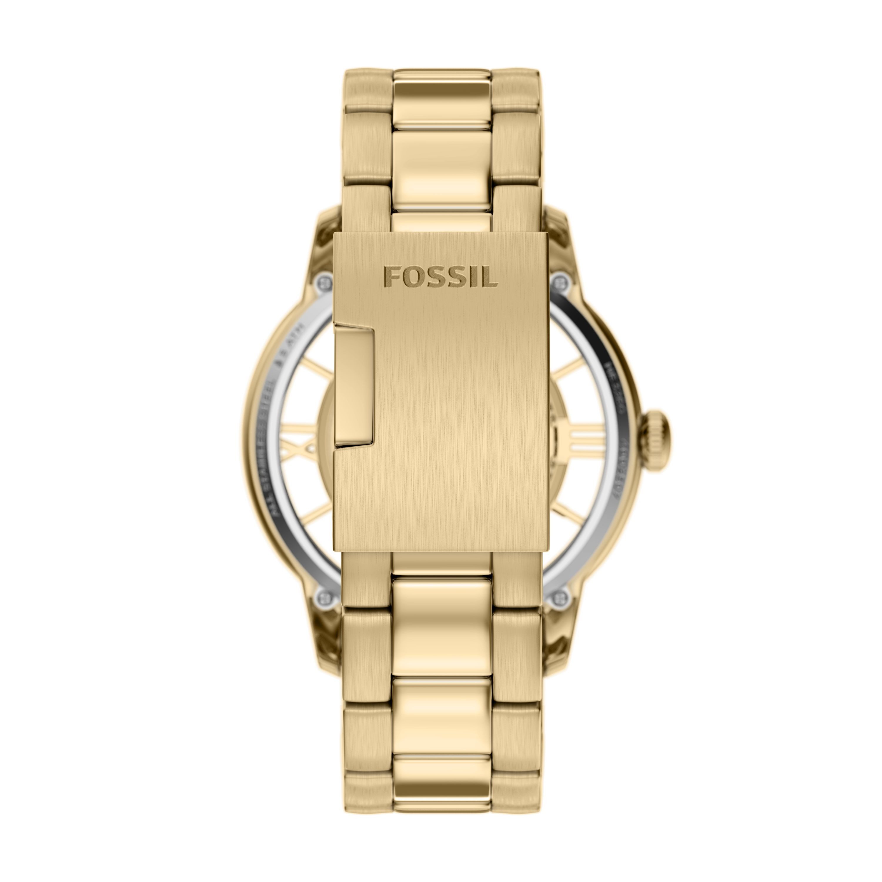 Fossil Automatikuhr Townsman ME3280, Armbanduhr, Herrenuhr, Mechanische Uhr, Edelstahlarmband, analog