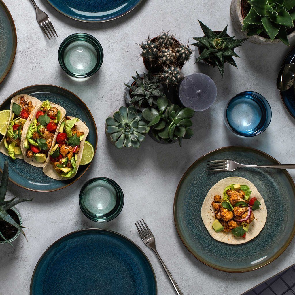 like. by Villeroy & Boch Geschirr-Set Crafted Tafelset (4-tlg), 2 Personen, Porzellan, Premium Porcelain, 4 Stck, mikrow.- & spülm.sicher