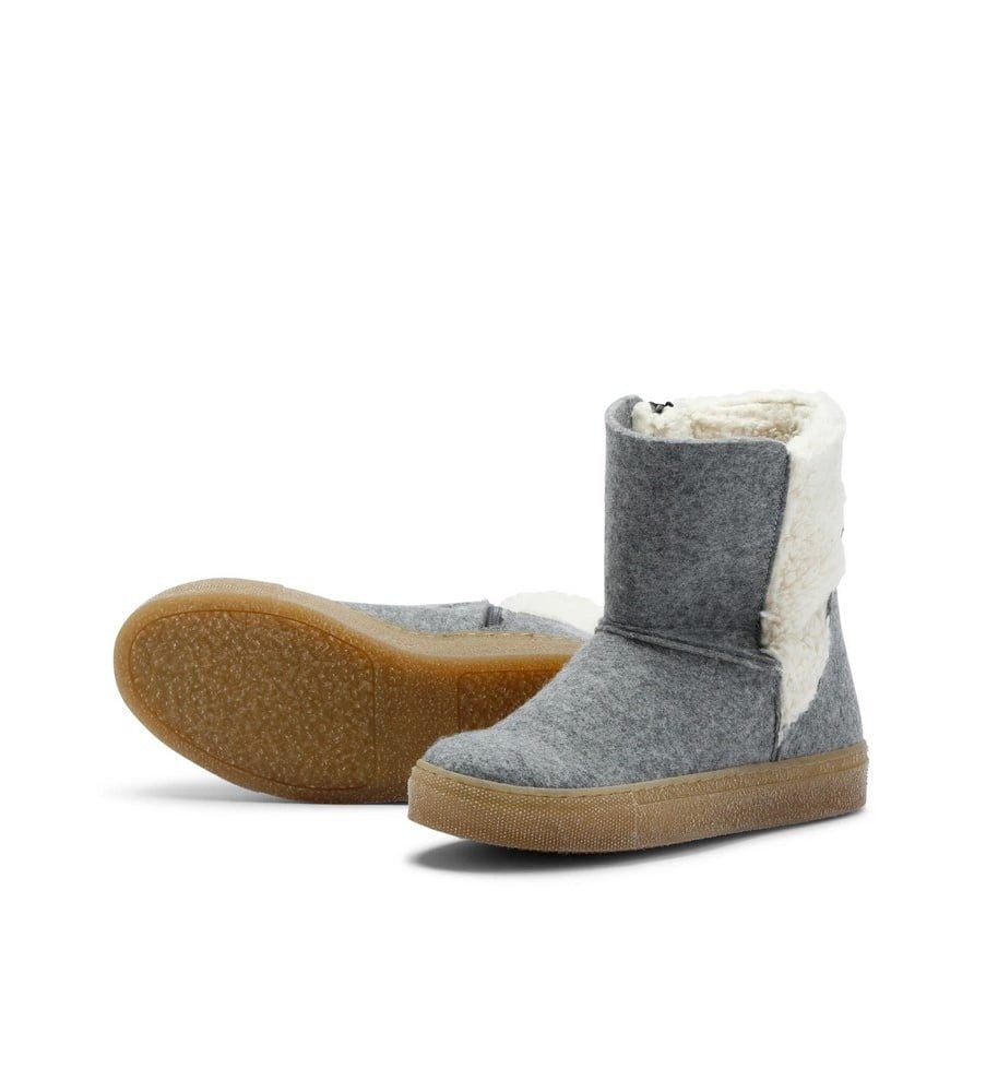 Grand Step Shoes Nicki Wool Bootie (gefüttert, bequem) - hellgrau Damen Winterstiefel