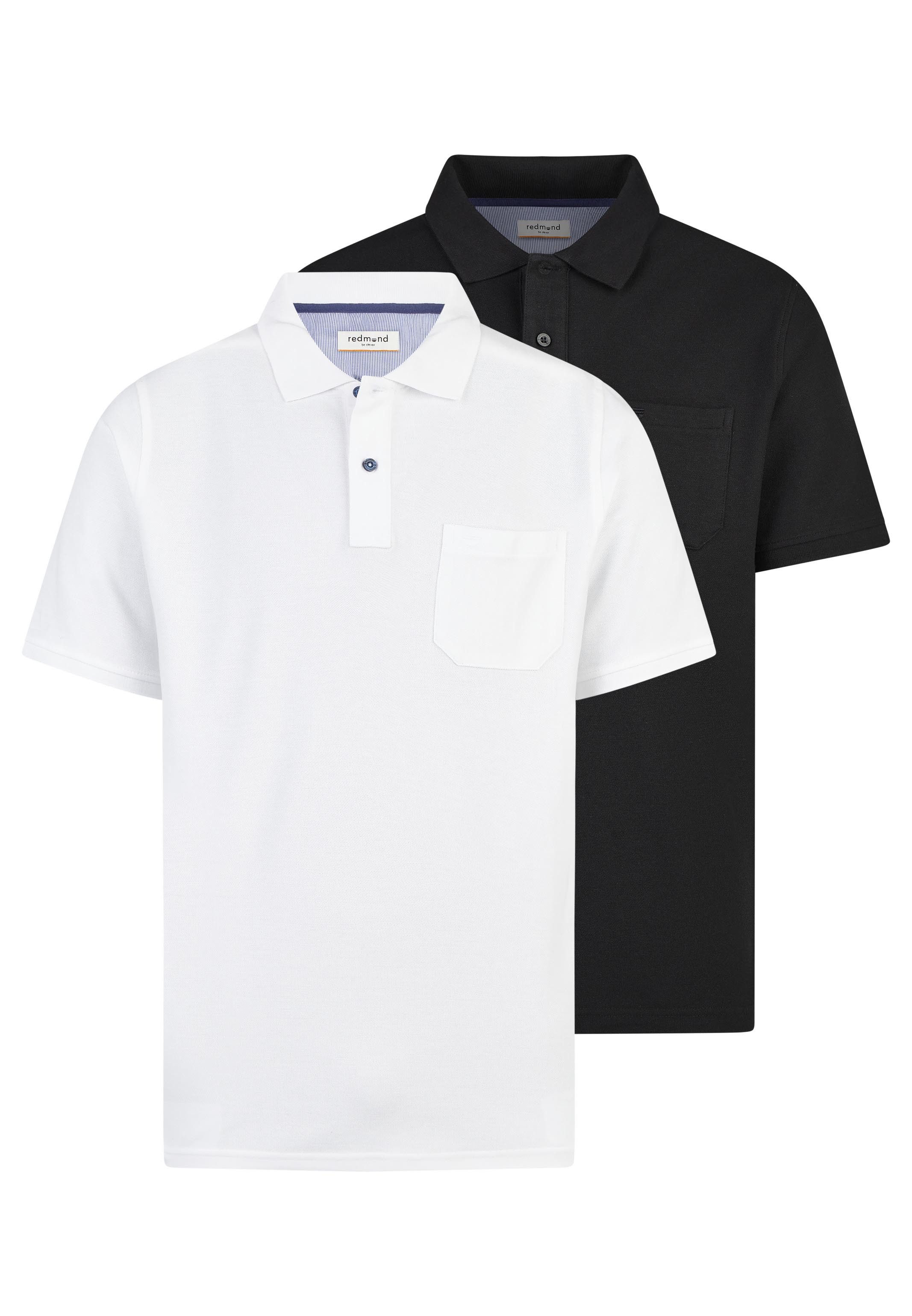 Redmond Poloshirt 2er Pack Basic (Spar-Set, 2-tlg) Poloshirt - Baumwolle - Atmungsaktiv