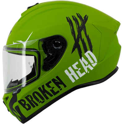 Broken Head Motorradhelm »Adrenalin Therapy 4X Military-Green Matt«, ein Helm für Adrenalin Junkies