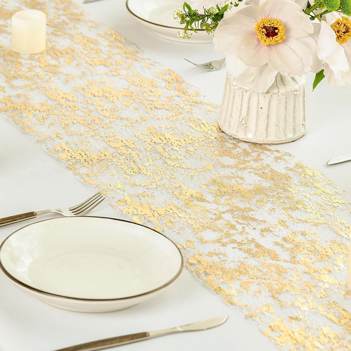 Glänzend Gold Dekoration Tischläufer Küche Tischband Tisch Tischläufer CTGtree