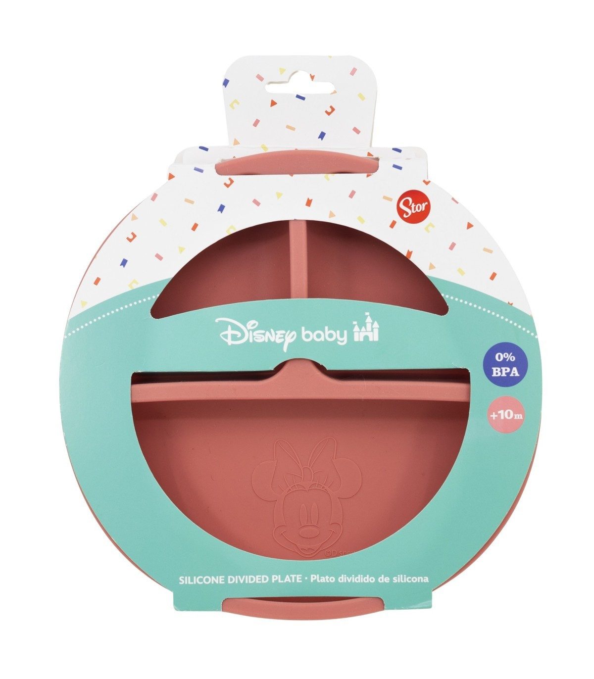 Disney Minnie Mouse Teller Kinder Essteller mit 3 Bereichen für Alltag und Hochstuhl