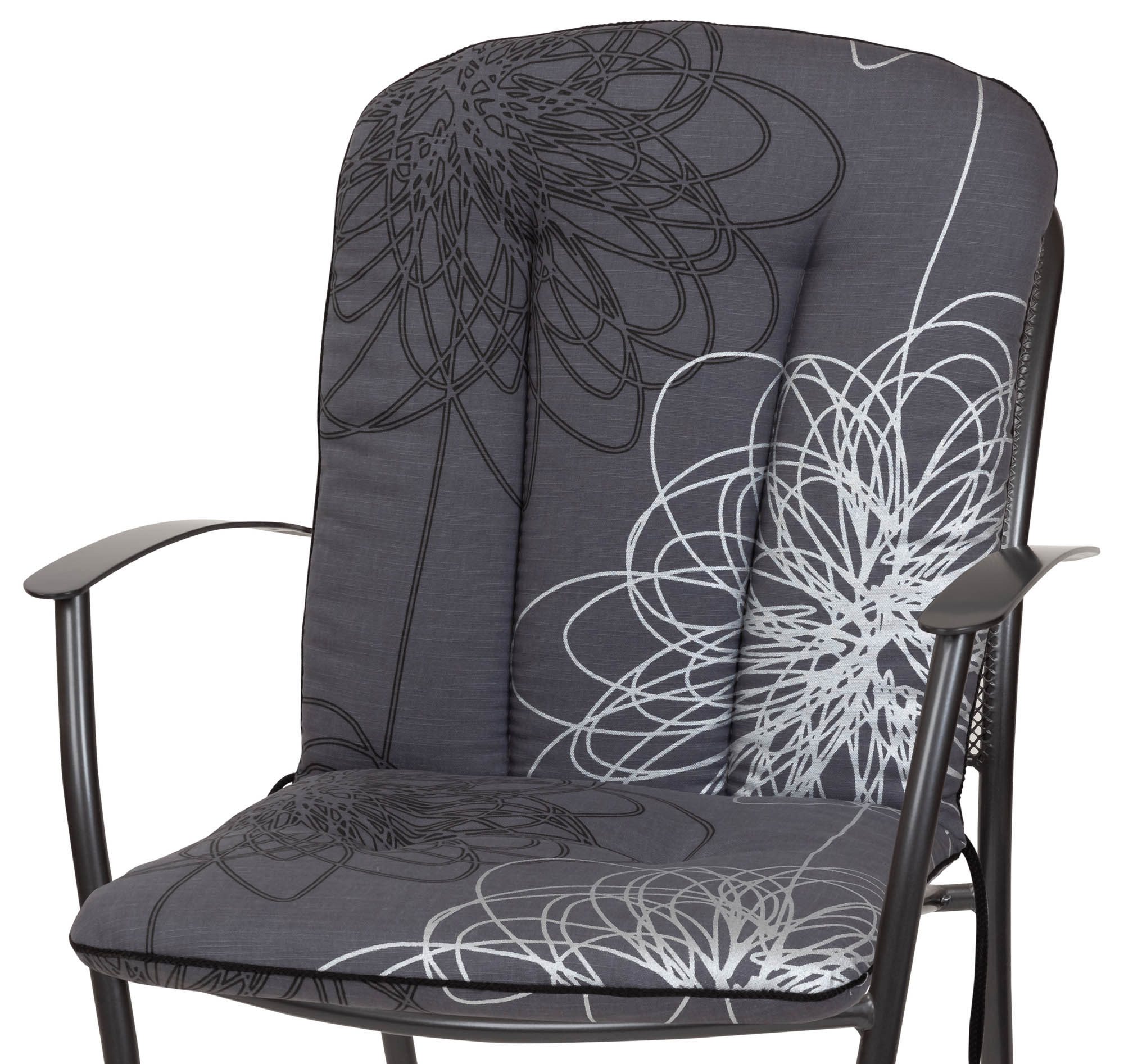 KETTtex Sesselauflage für Royal Garden MWH Carlo 0519 grau-silber gemustert KETTtex