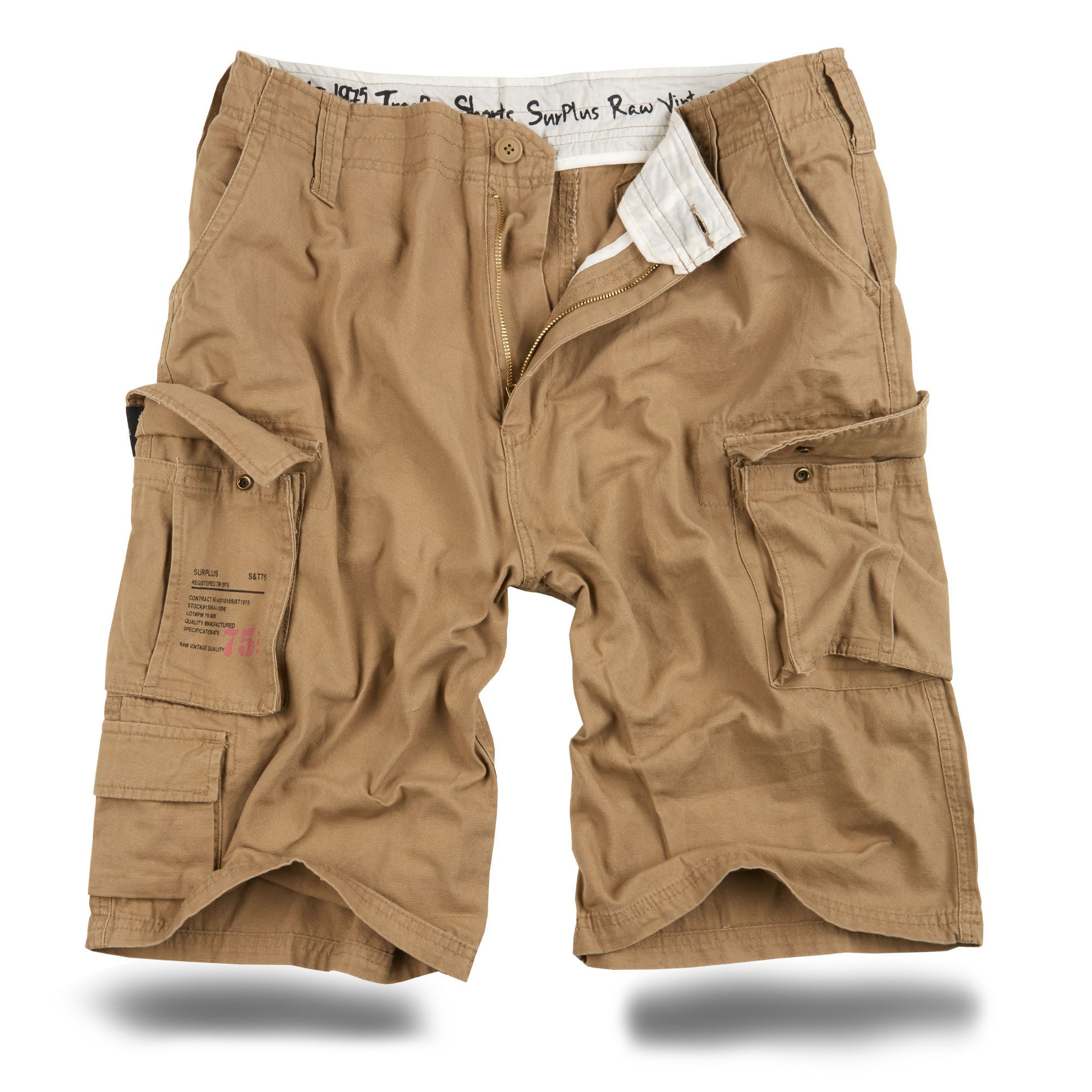 Trooper Cargoshorts Trooper Bermuda Baumwolle Sommer Shorts Kurze Hose Army knielang Unifarben, Camouflage