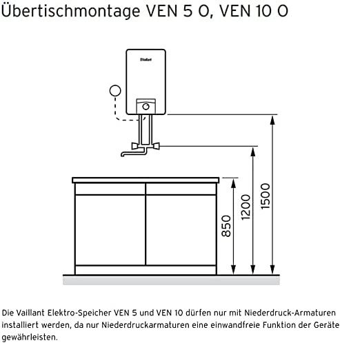 Vaillant Kleinspeicher VEN 5/7 O plus, (max. 85°C), 5 Liter, mit UV-lichtbeständiger Gerätehaube